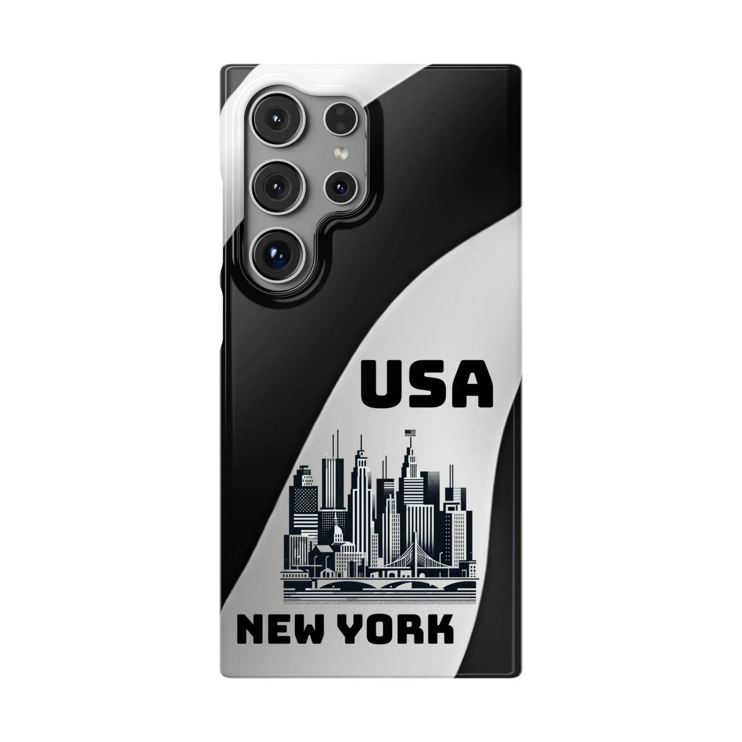 Monochrome New York City Skyline Phone Case for iPhone, Galaxy & Pixel - KarArmDesign