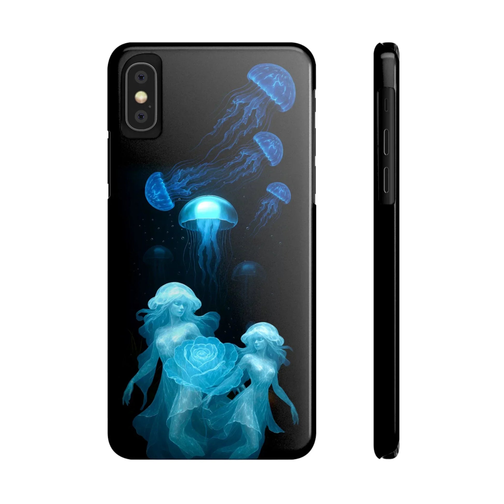 Jellyfish Rose Phone Case for iPhone 7-17 Models - KARARMDESIGN