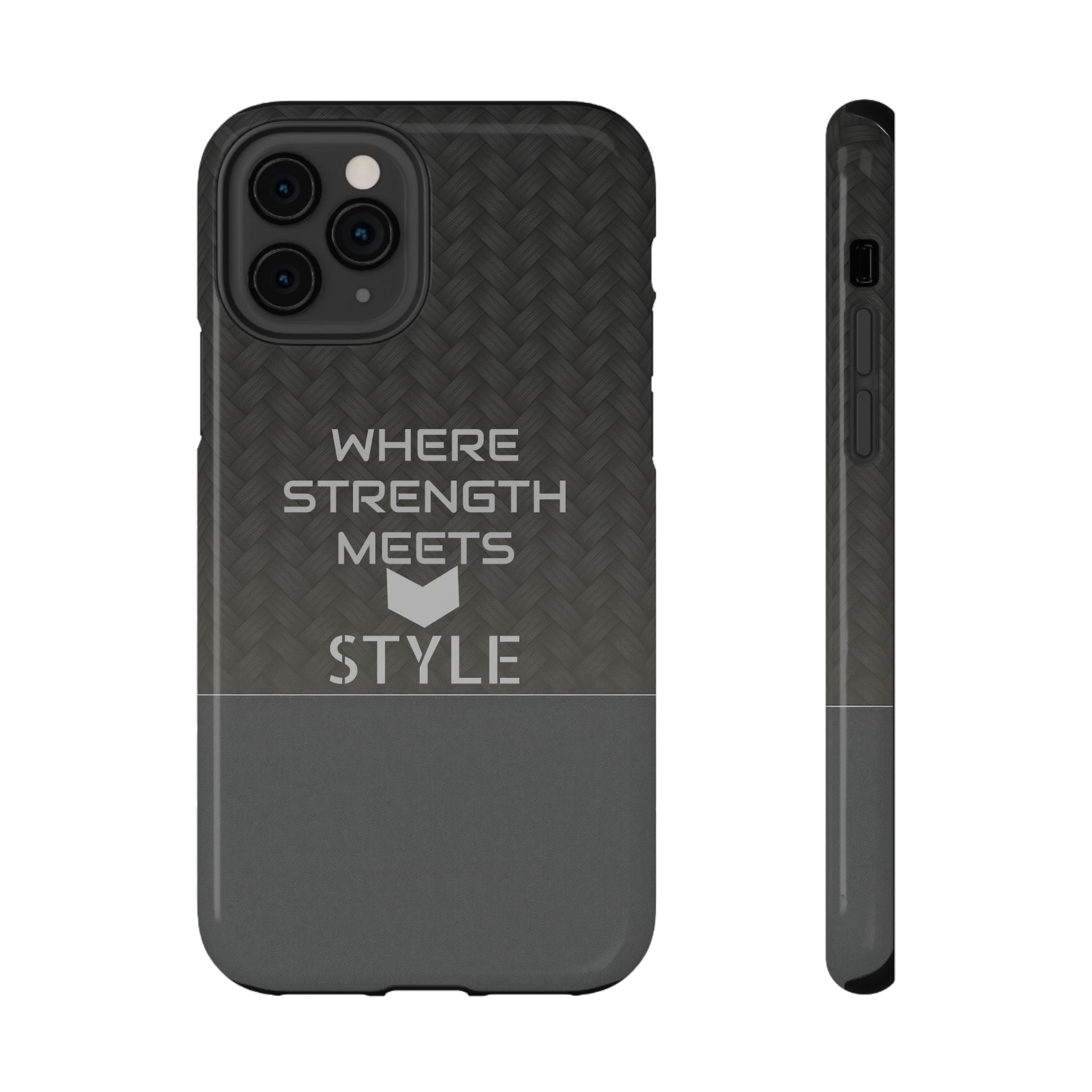 Gray Carbon Phone Case for iPhone 12-16 and Galaxy S21-S22
