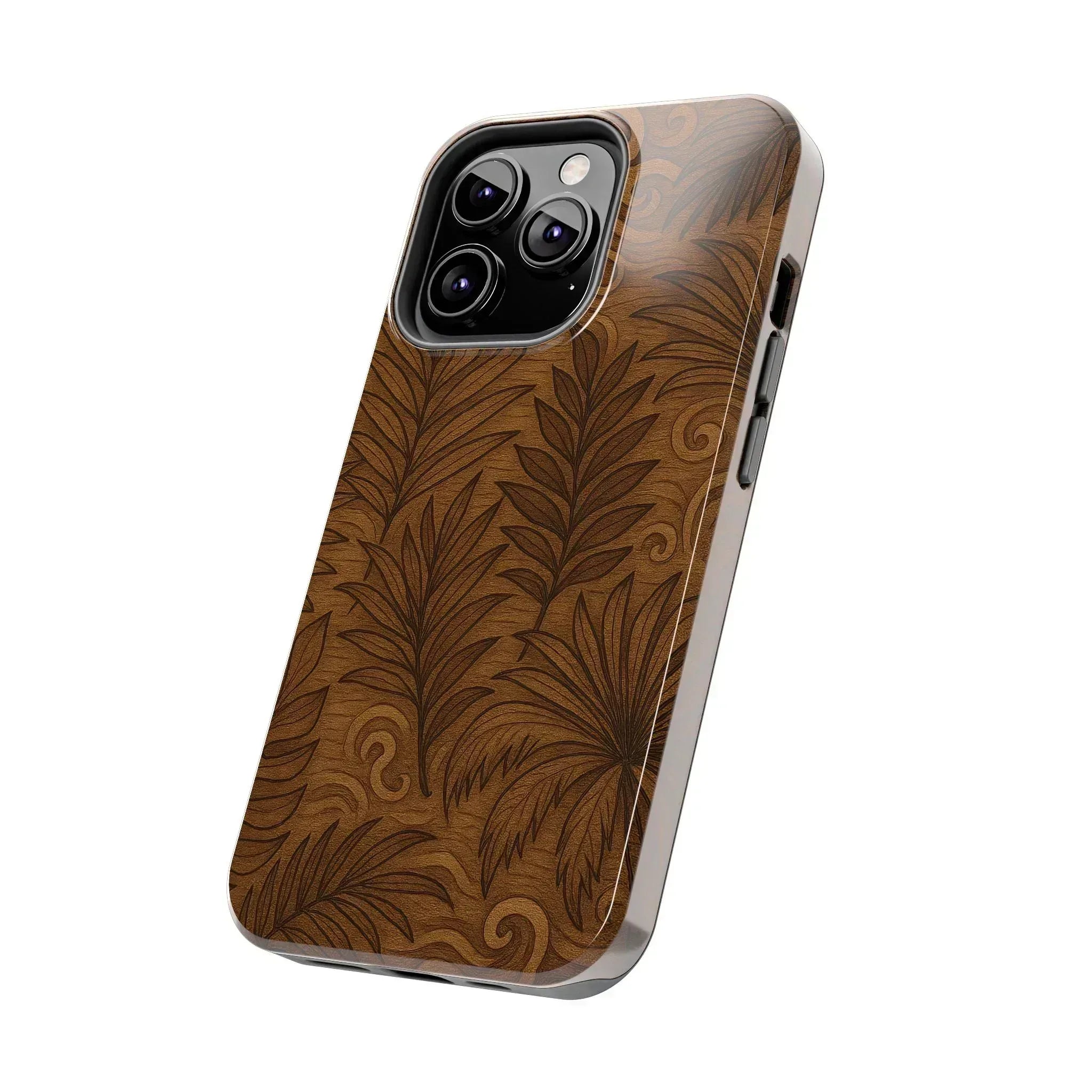 Wood Leaf Armor Phone Case for iPhone and Galaxy - KARARMDESIGN