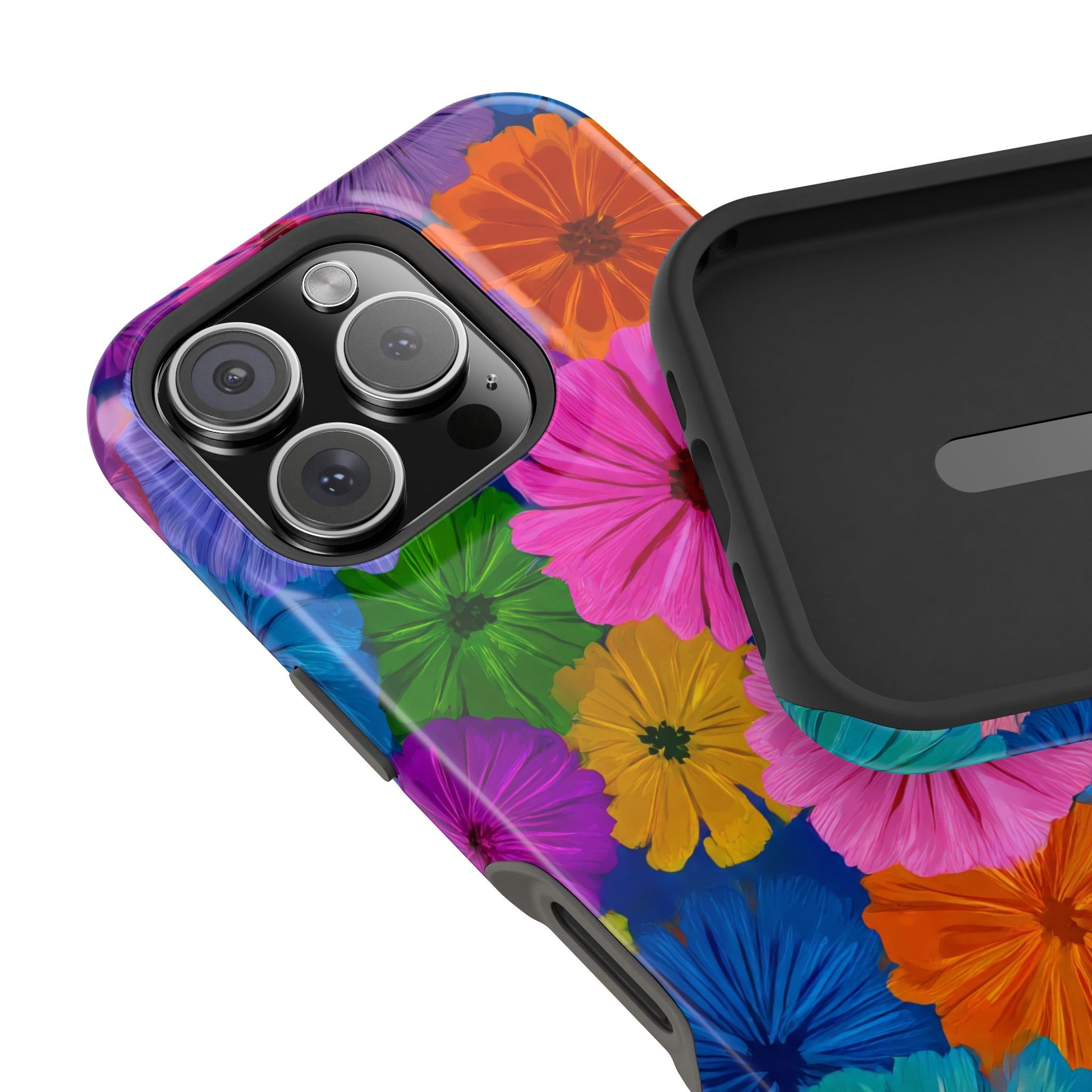 Bloom Pattern Phone Case for iPhone 11-17 and Galaxy S21-S22 Models - KARARMDESIGN