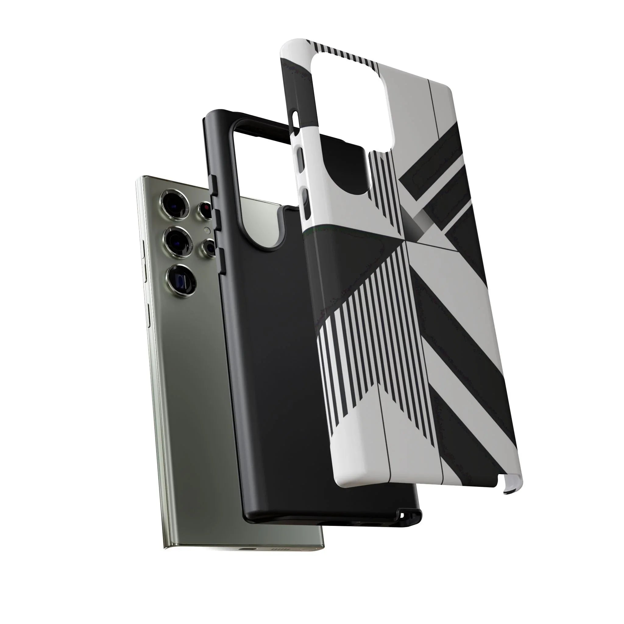 Monochrome Tough Phone Case for iPhone 11-16 and Galaxy S20–S25 - KARARMDESIGN