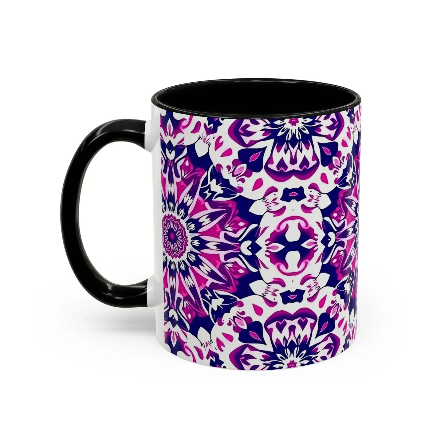 Vibrant Mandala Burst Ceramic Coffee Mug -11 & 15oz - KarArmDesign