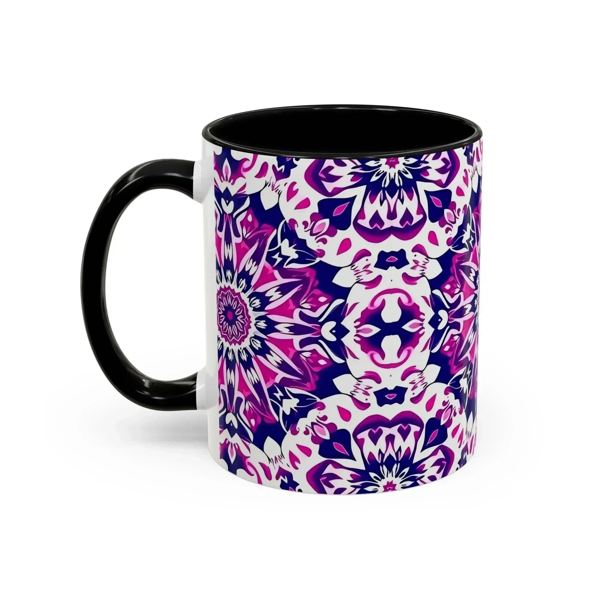 Vibrant Mandala Burst Ceramic Coffee Mug -11 & 15oz - KARARMDESIGN