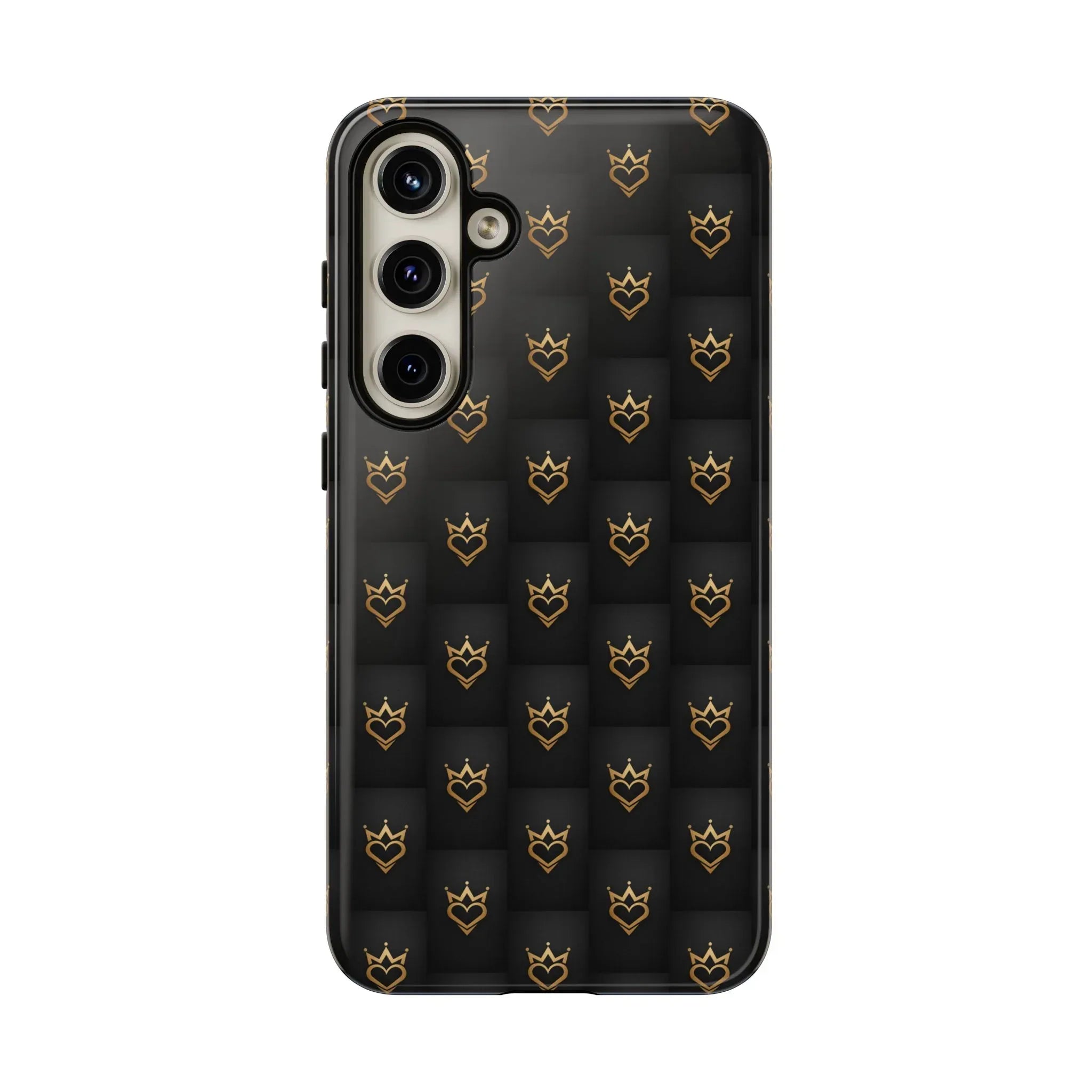 Crowned Heart Doodle Phone Case for iPhone 11-17 & Galaxy S10-S25 - KARARMDESIGN