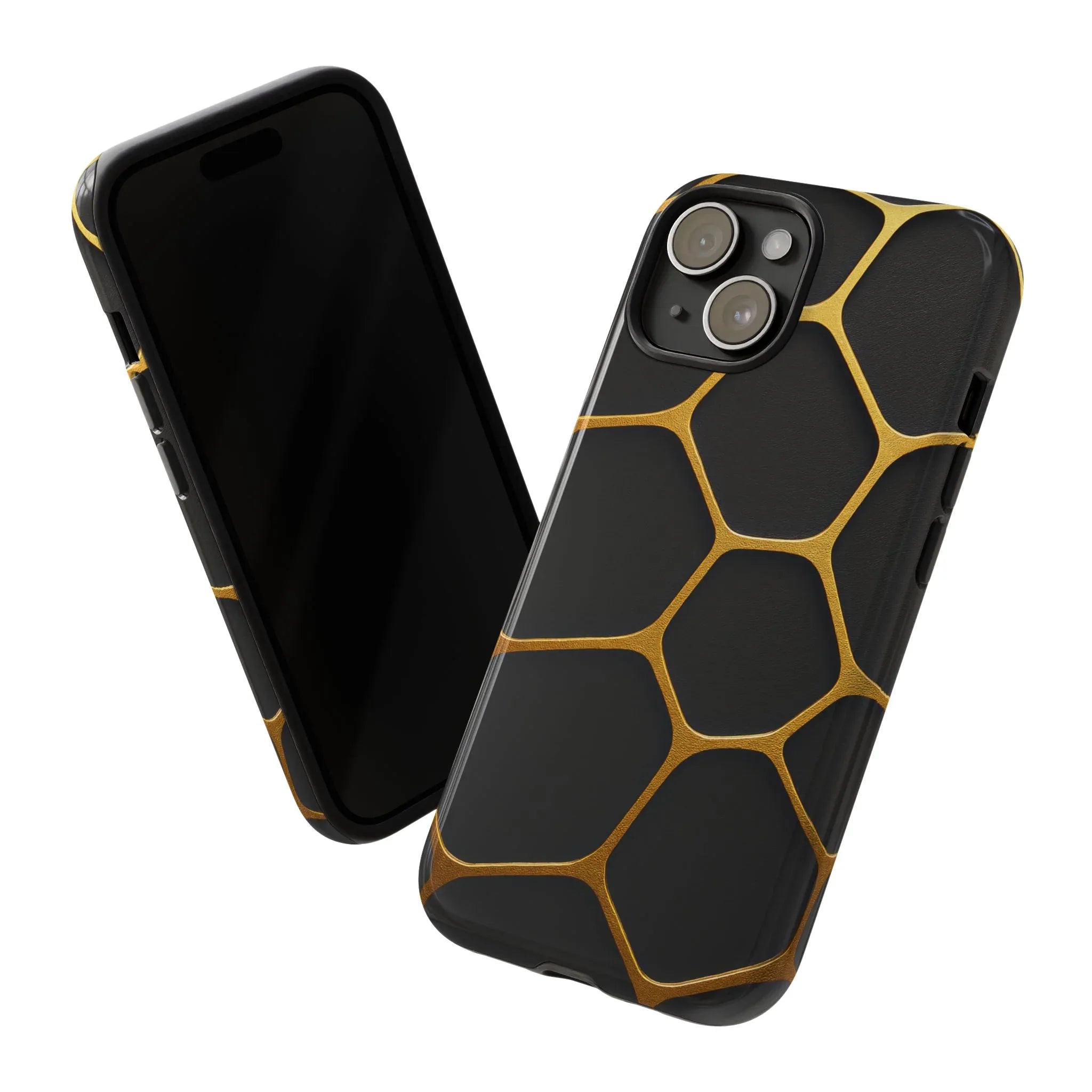 Golden Cellscape Phone Case for iPhone 8-17 and Galaxy S20-S25 - KARARMDESIGN