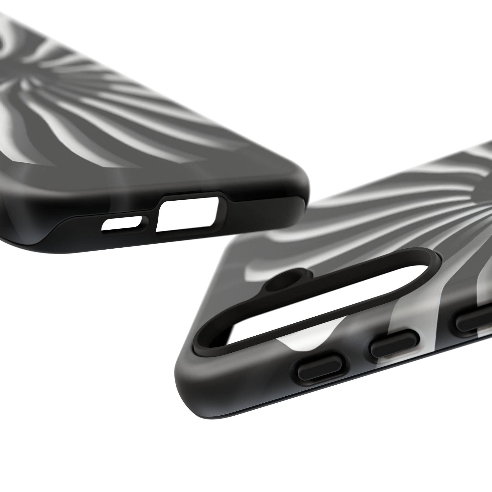 Hypnotic Black and White Spiral Phone Case – Optical Illusion Design for iPhone & Galaxy