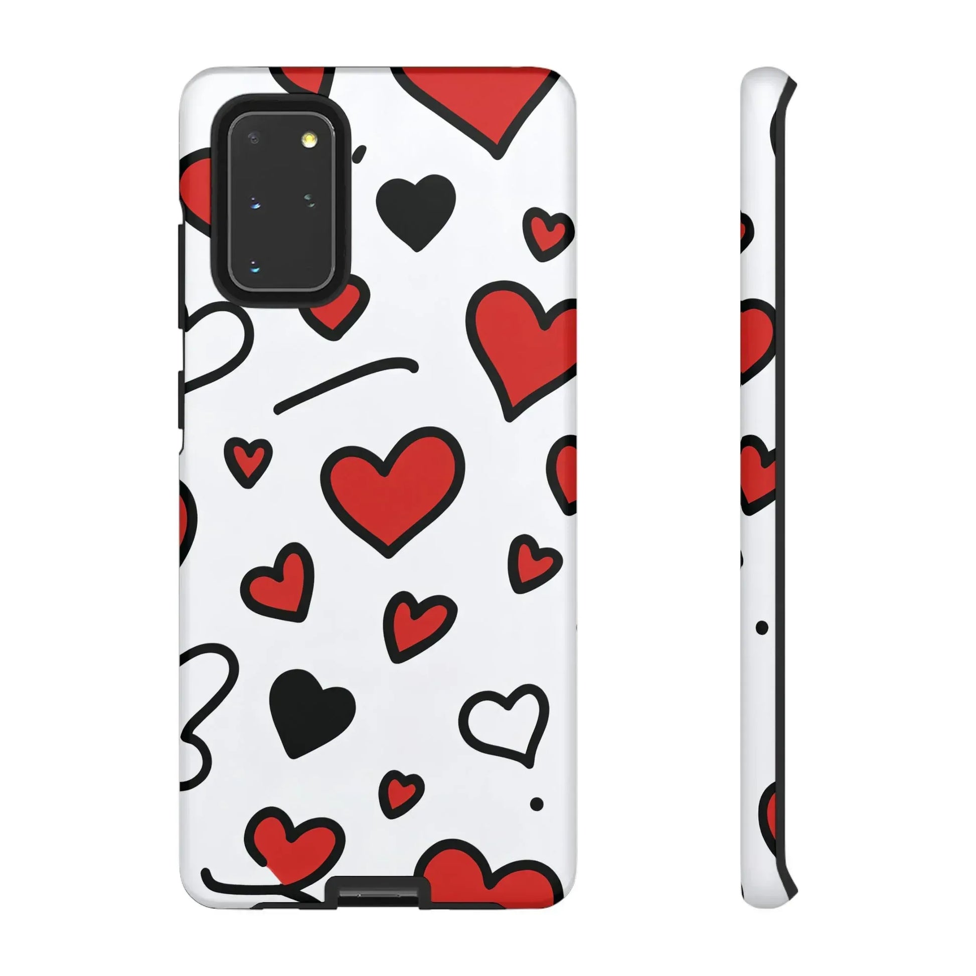 Scattered Hearts Phone Case for iPhone 11-17 and Galaxy S10-S25 - KARARMDESIGN