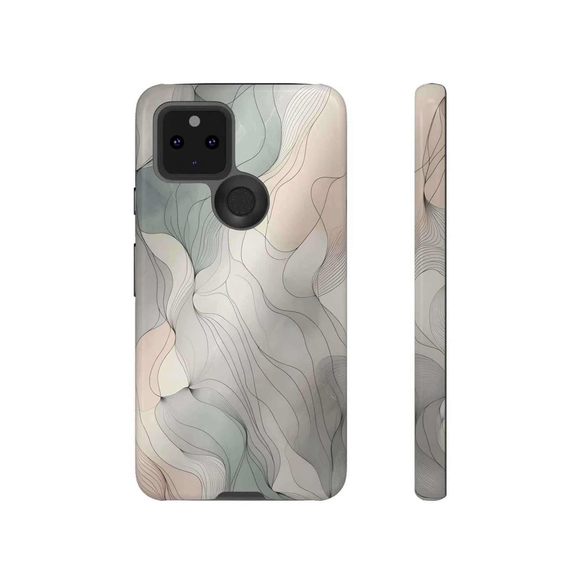 Pastel Wave Phone Case – Minimalist Design for iPhone & Pixel - KARARMDESIGN