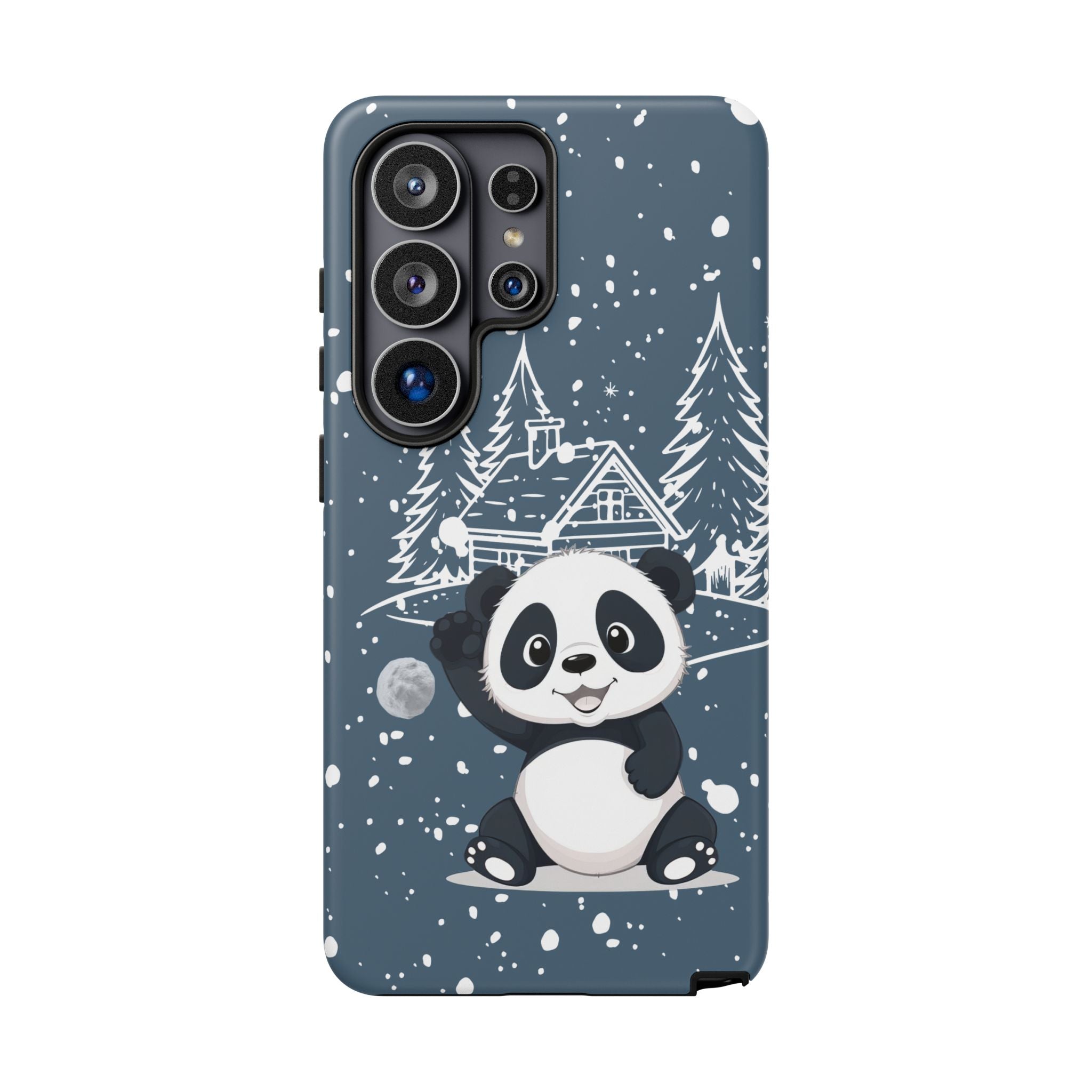 Cute Panda Phone Case for Samsung Galaxy S20–S26 & Google Pixel 6–9