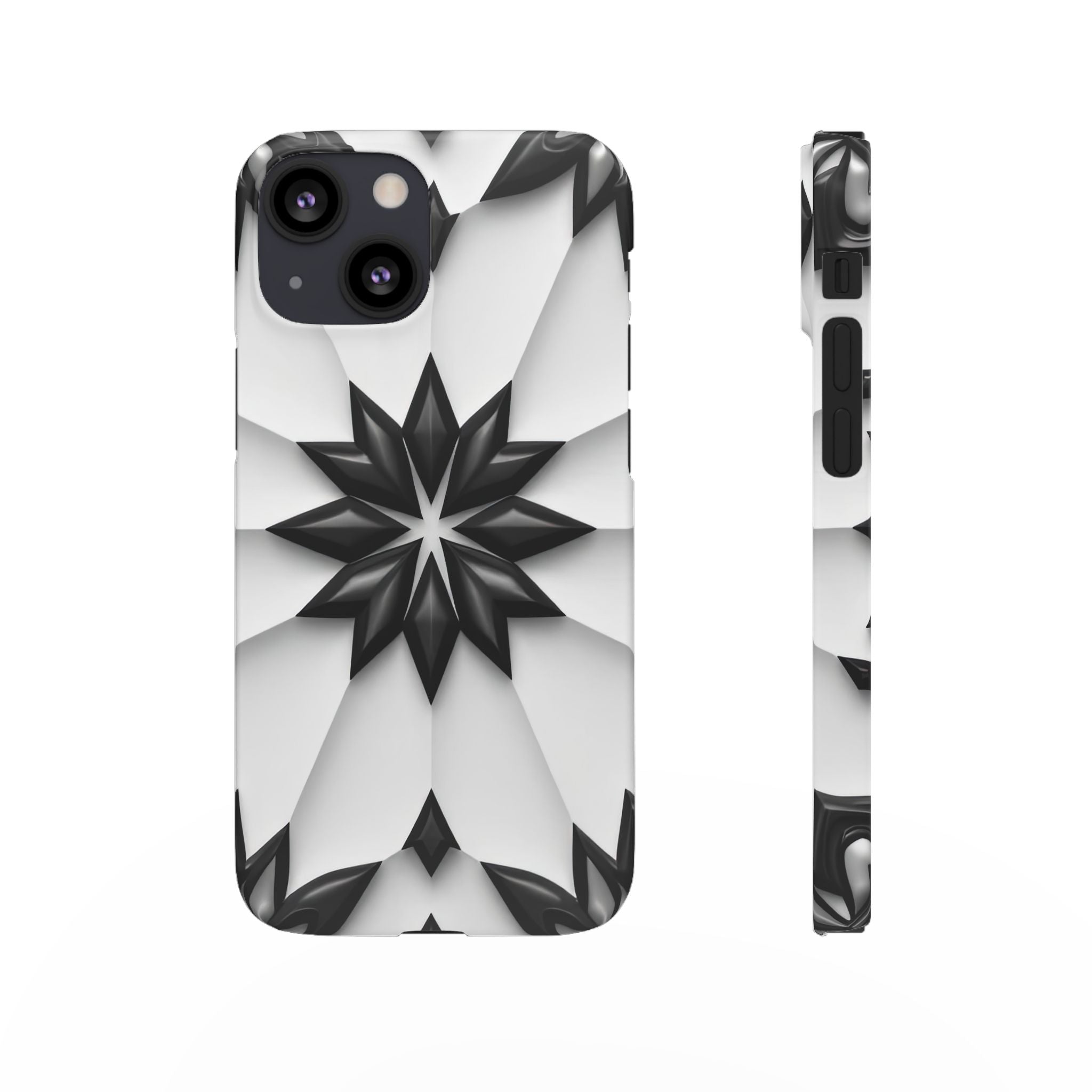 Black & White Geometric Snap Case for iPhone & Samsung Galaxy