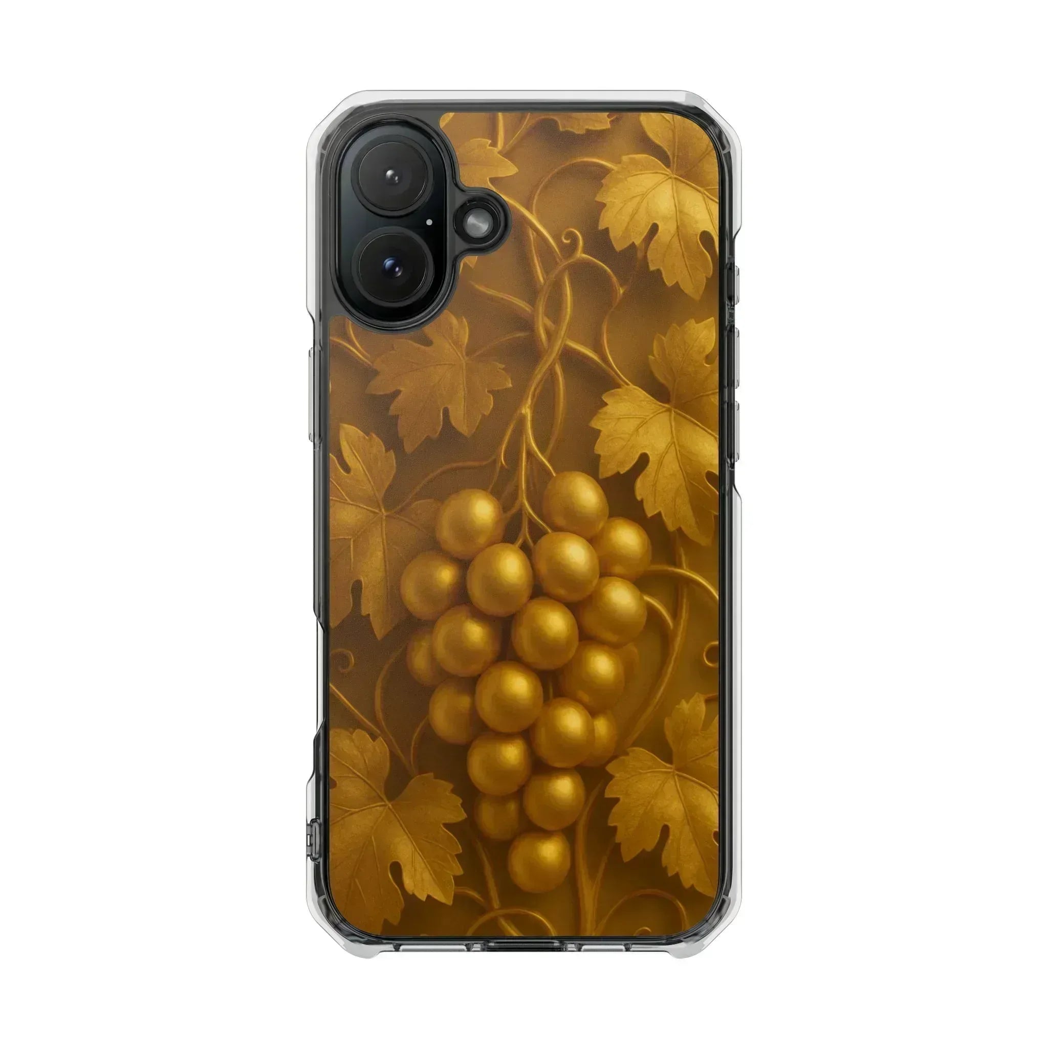 Golden Grapes Phone Case for iPhone 14–16 - KARARMDESIGN
