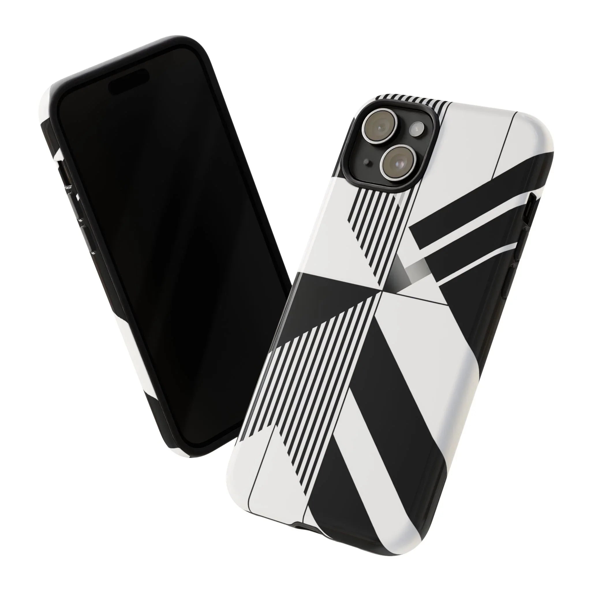 Monochrome Tough Phone Case for iPhone 11-16 and Galaxy S20–S25 - KARARMDESIGN