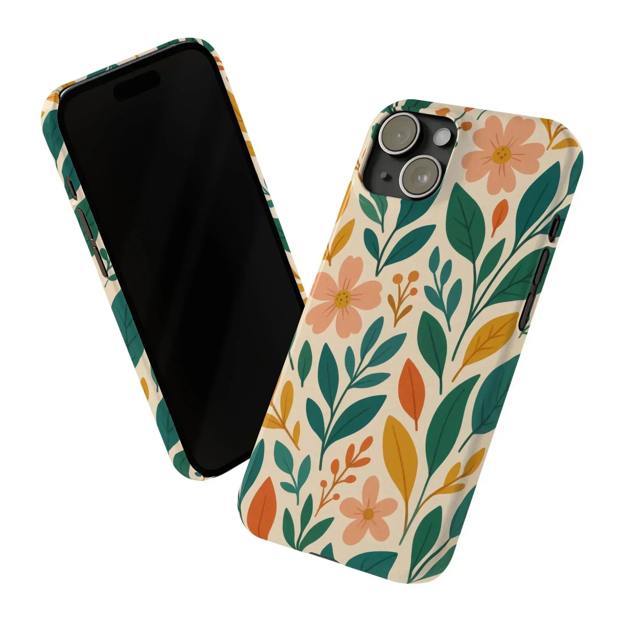Floral Harmony Phone Case for iPhone 11-16 - KARARMDESIGN