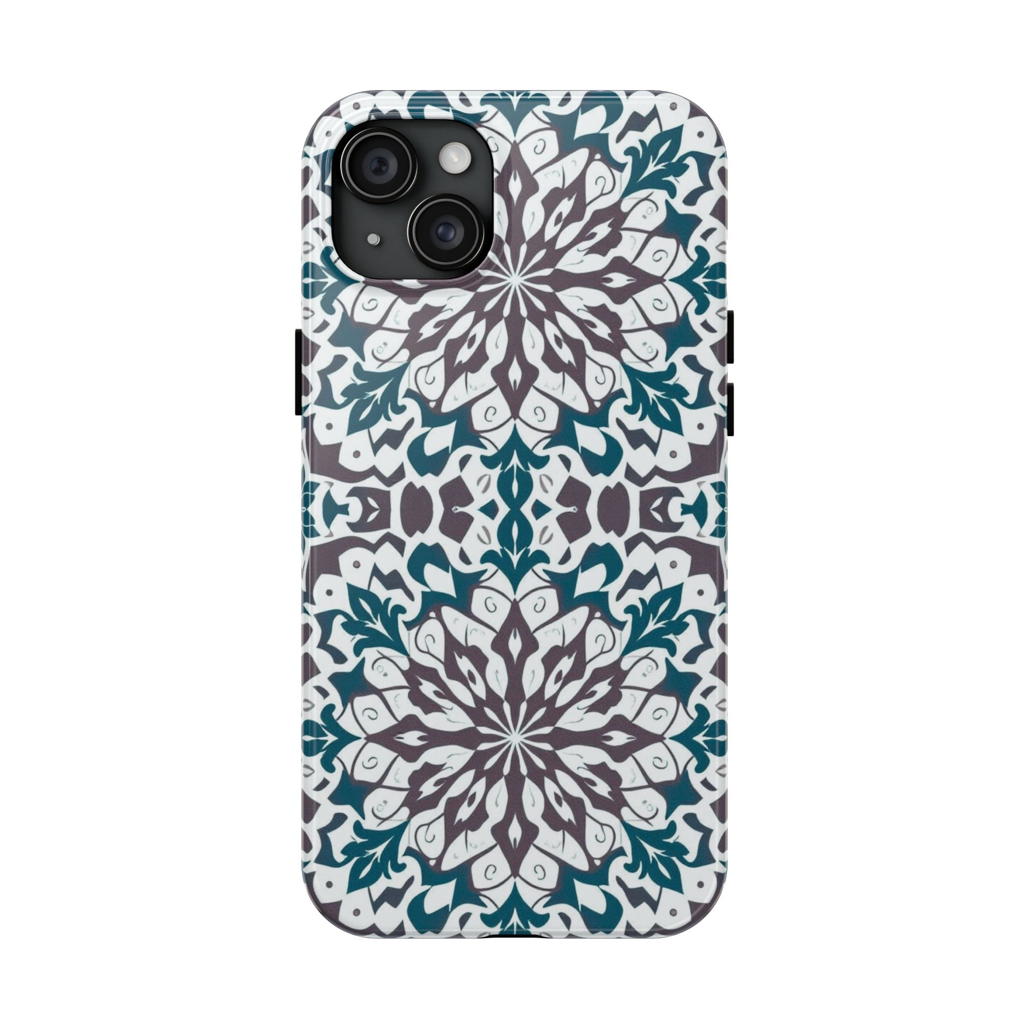 Symmetrical Mandala Phone Case for iPhone 11-17 and Galaxy S21-S25
