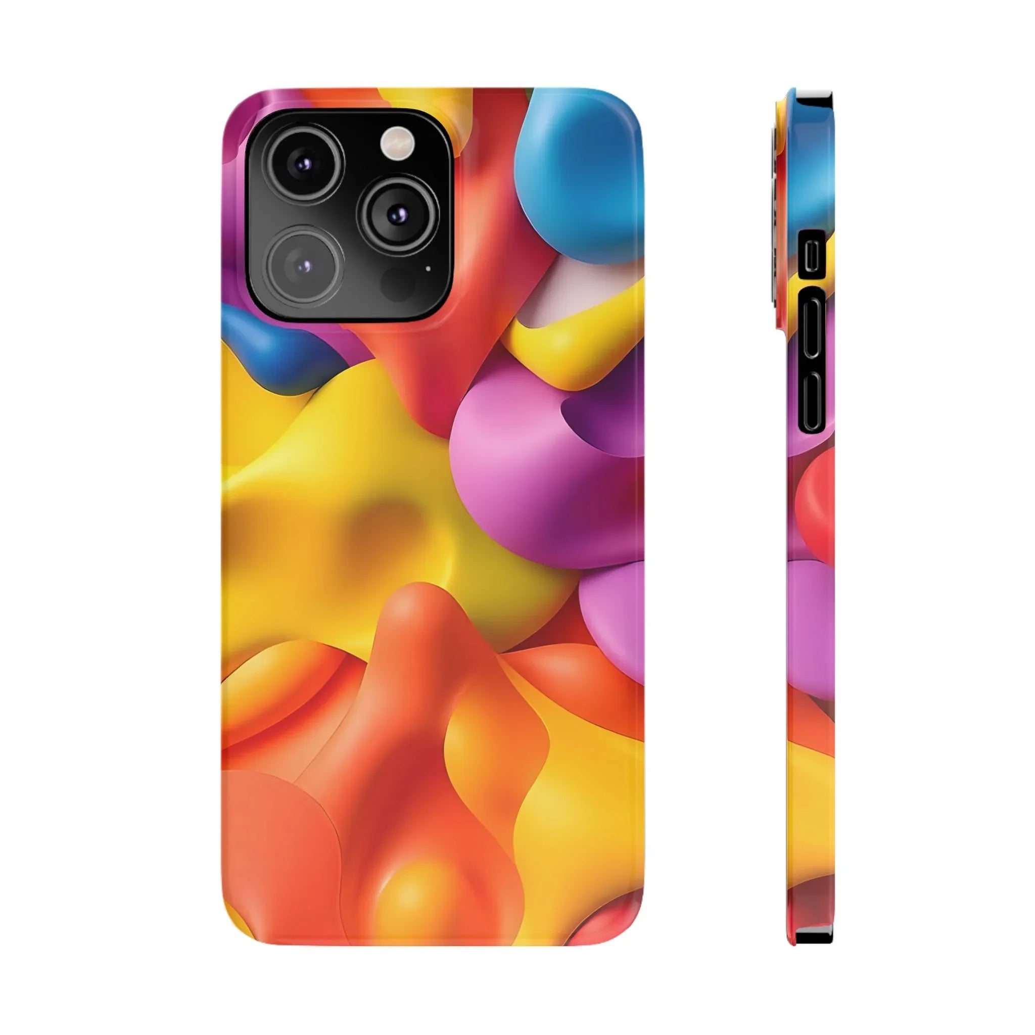 Vibrant Abstract Color Phone Case for iPhone 11-16 - KARARMDESIGN