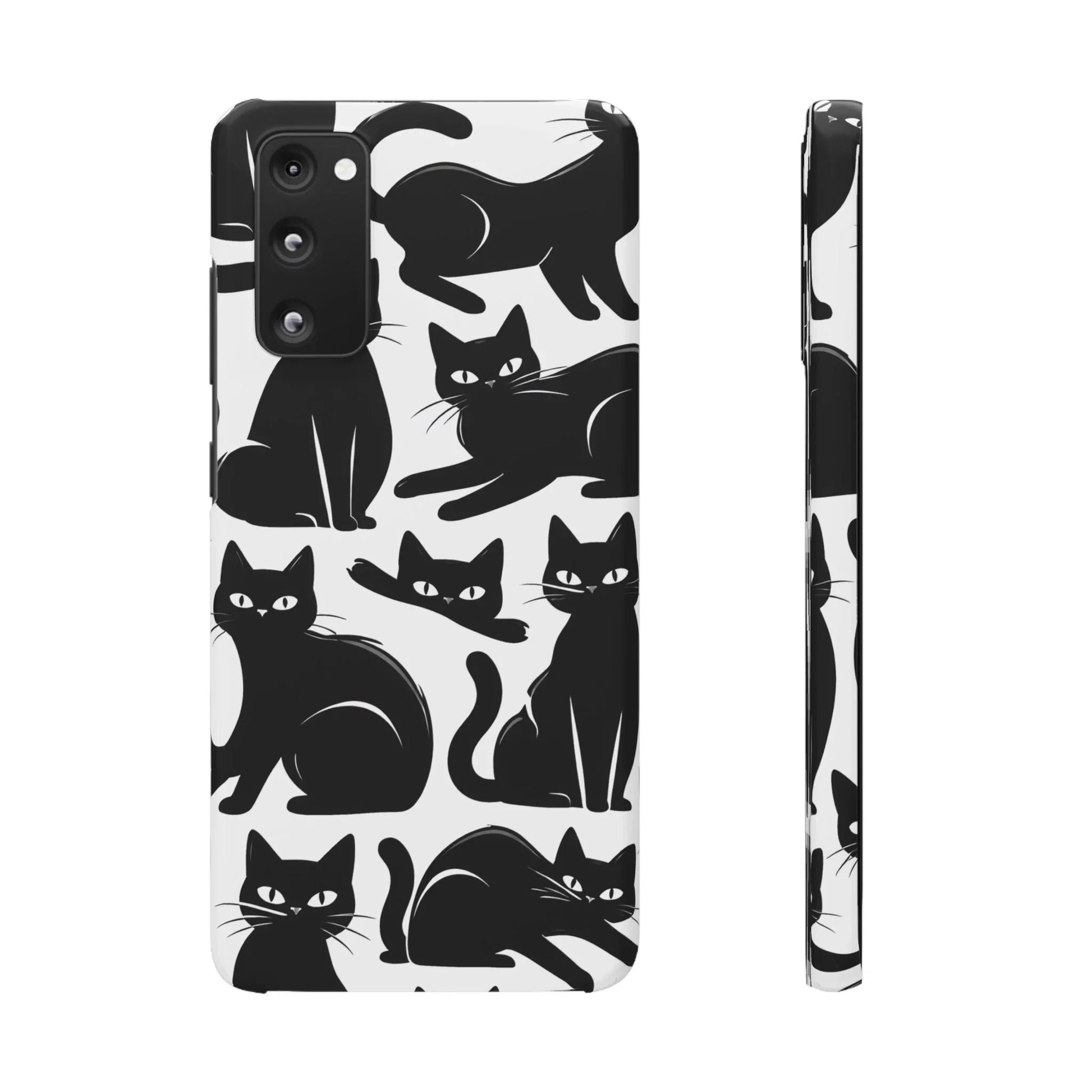 Black Cats Phone Case for iPhone 11-17 and Galaxy S20-S25 - KARARMDESIGN