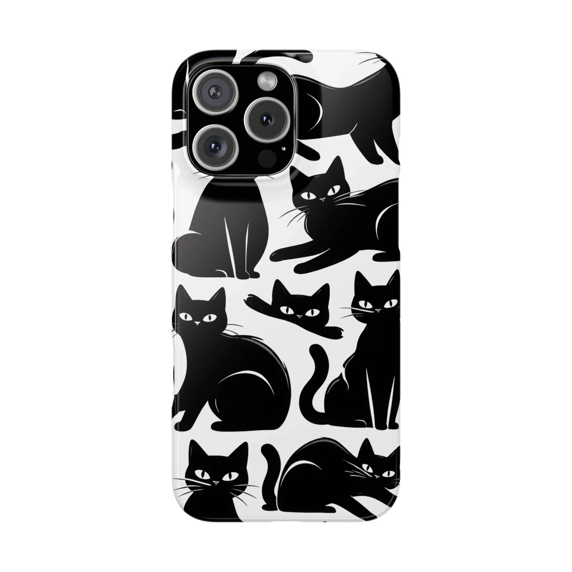 Black Cats Phone Case for iPhone 11-17 and Galaxy S20-S25 - KARARMDESIGN