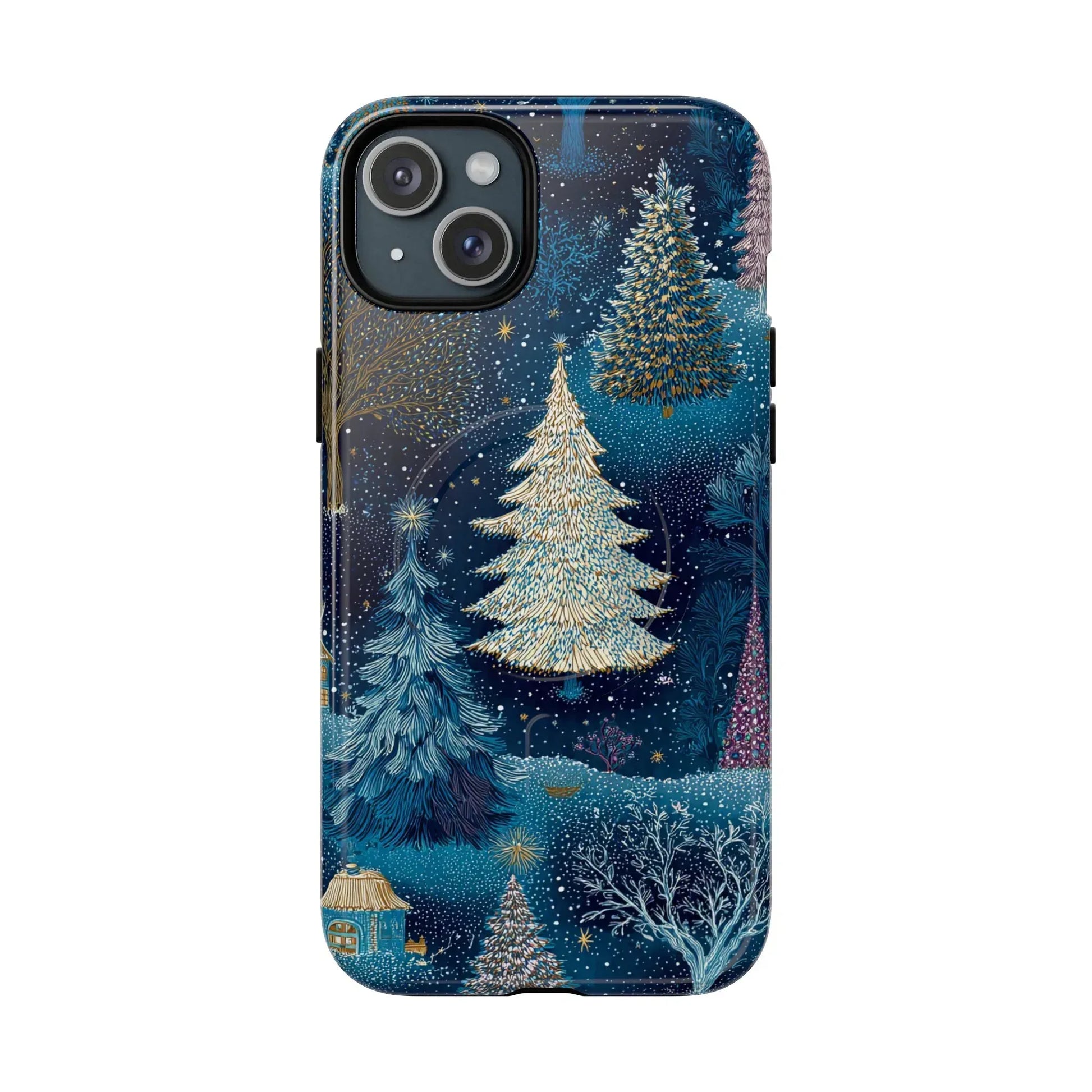 Midnight Sparkle Forest Phone Case for iPhone 13-17 - KARARMDESIGN