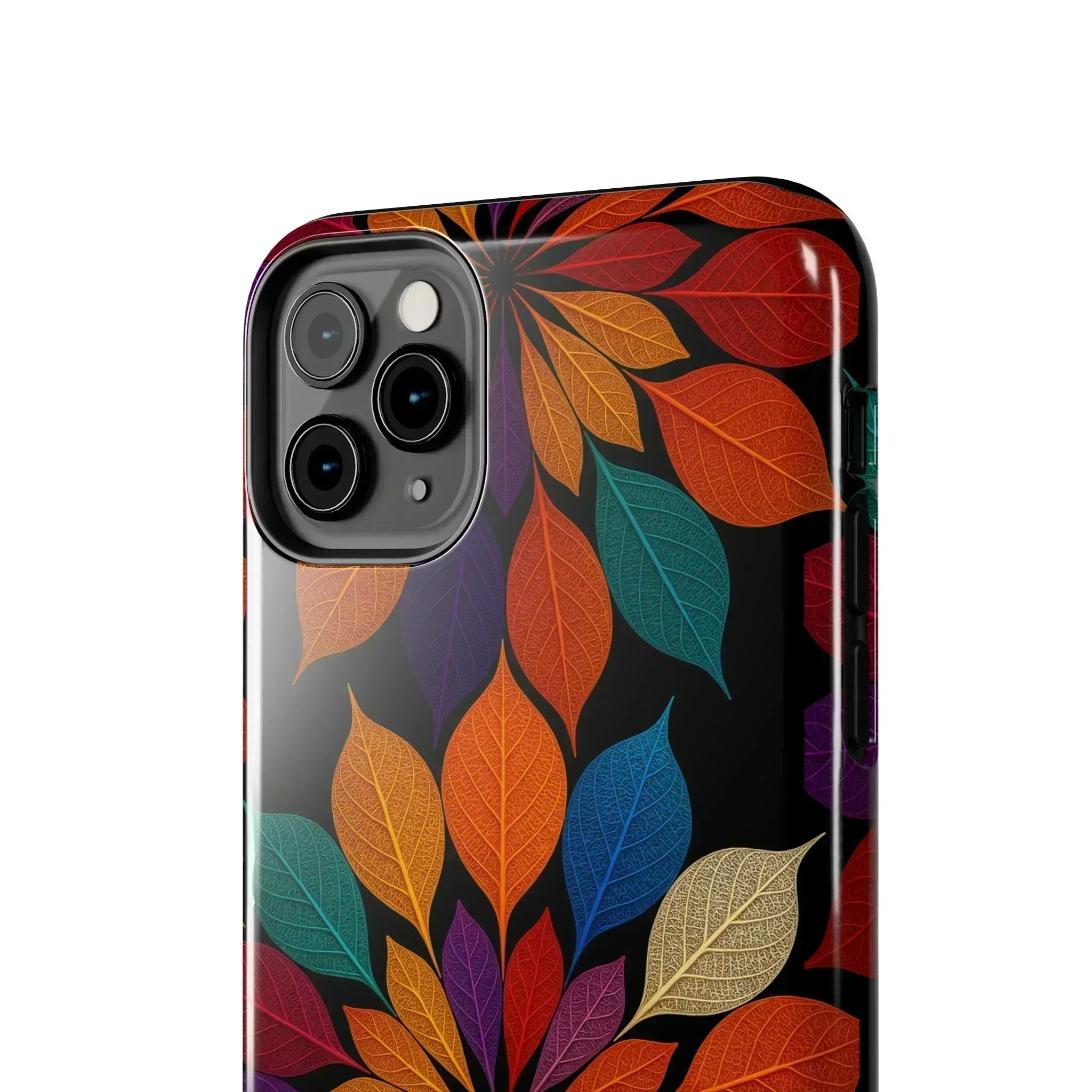Leaf Mandala Phone Case for iPhone 11-16 and Galaxy S21-S24 - KARARMDESIGN