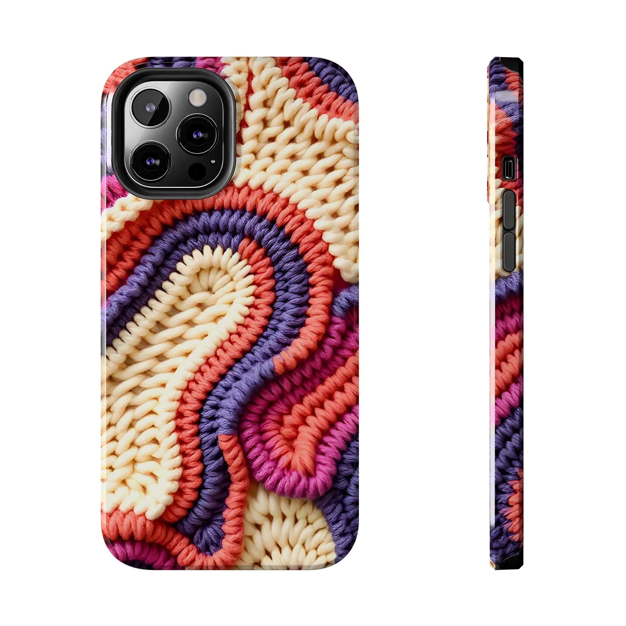 Handwoven Textile Art Phone Case for iPhone 11-17 and Galaxy S21-S25 - KARARMDESIGN