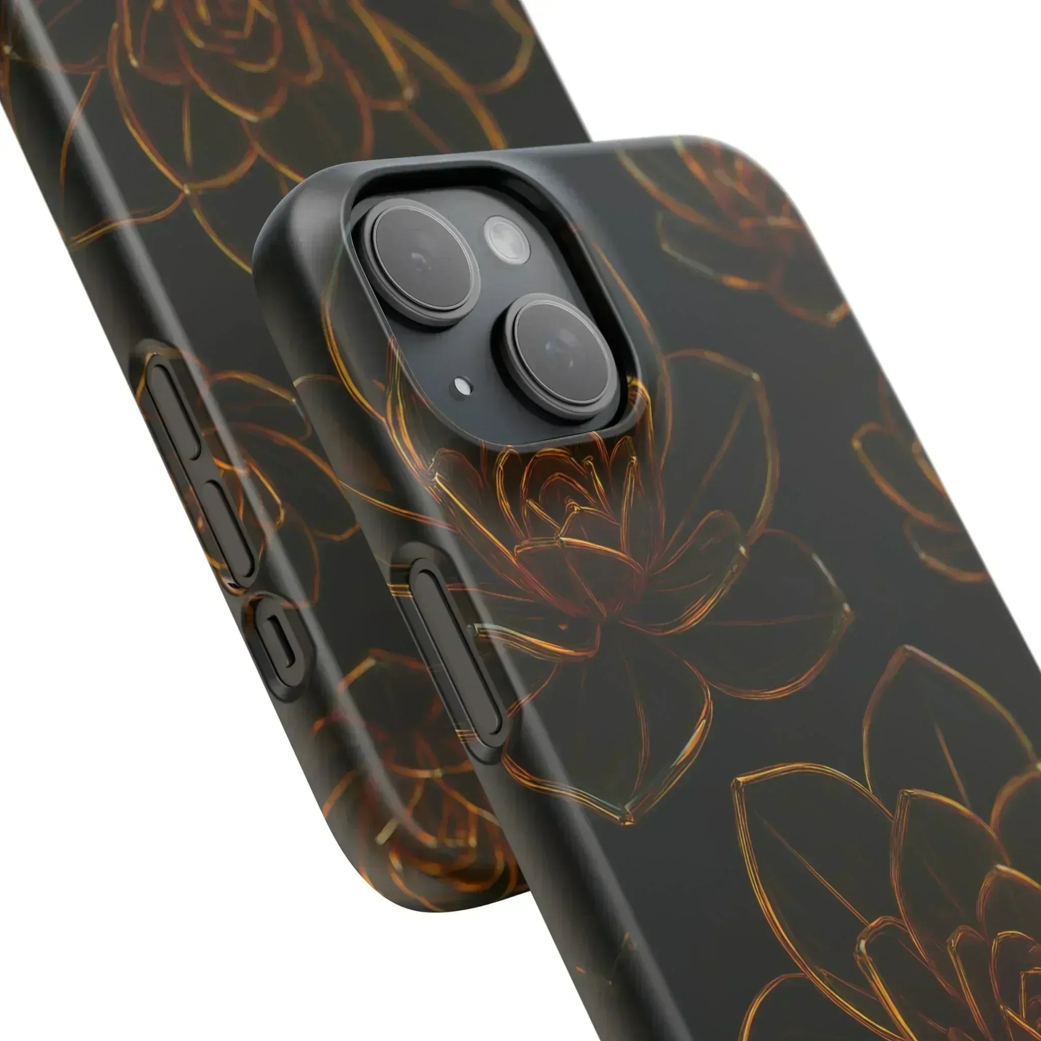 Glass Flower Phone Case for iPhone 8-16 and Galaxy S20-S24 - KARARMDESIGN