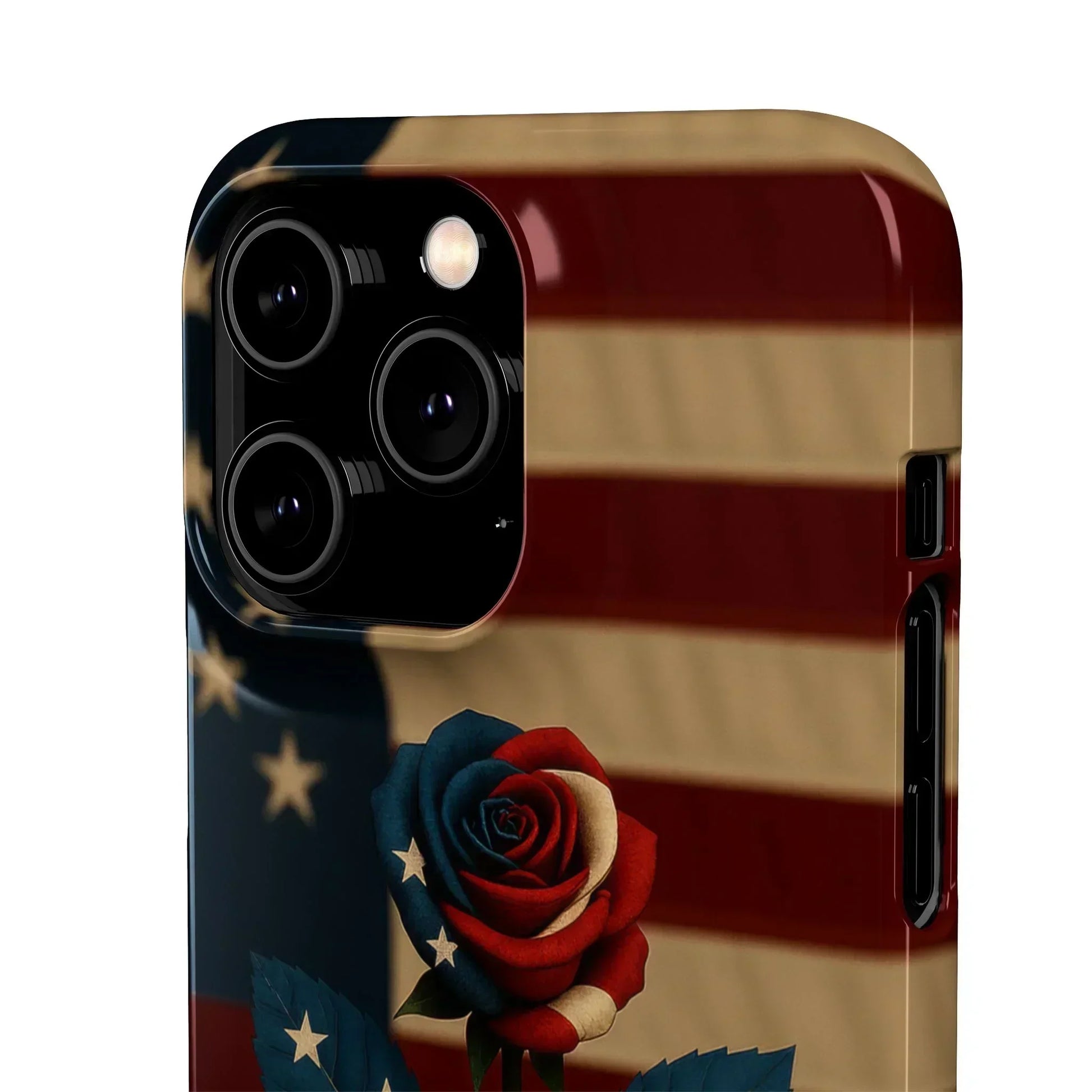 American Rose Flag Phone Case for iPhone 7-16 and Samsung Galaxy S10-S24 Models - KarArmDesign