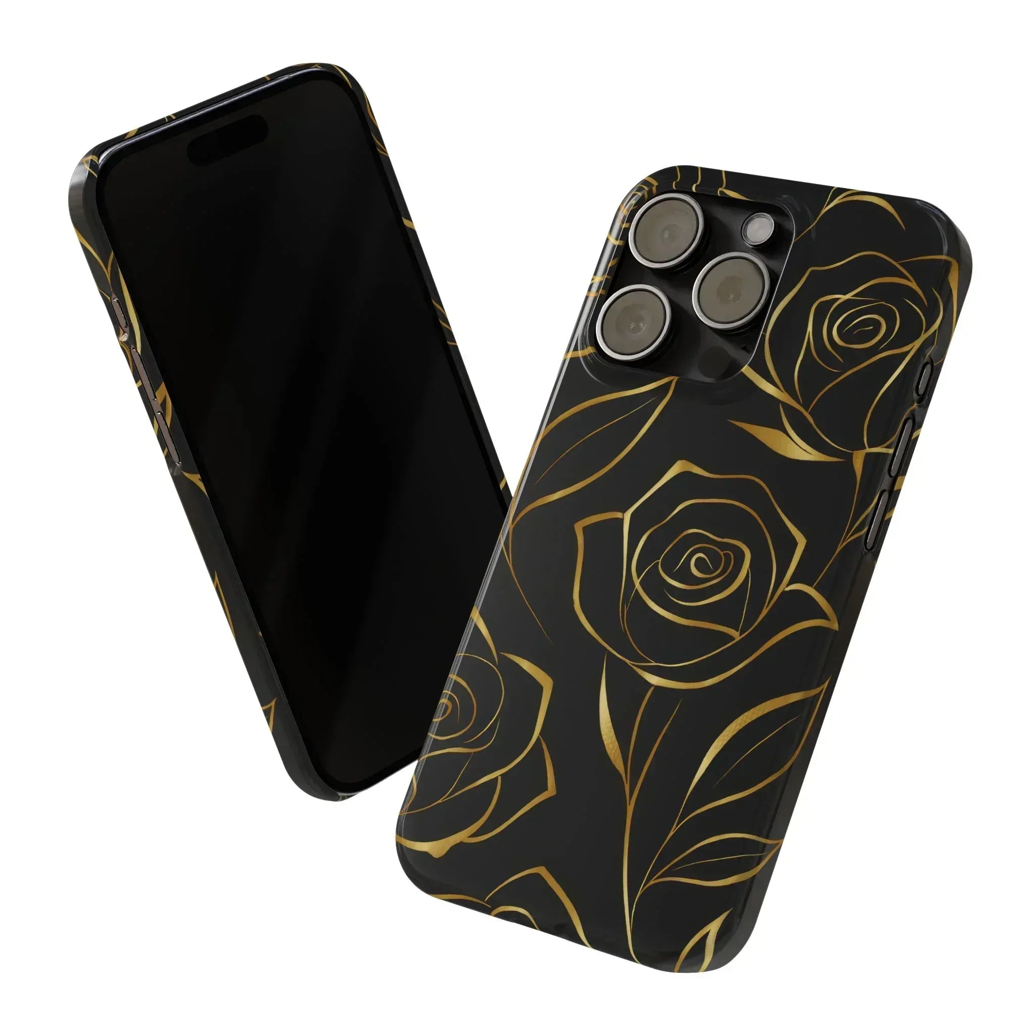 Golden Roses Phone Case for iPhone 15-17 - KARARMDESIGN