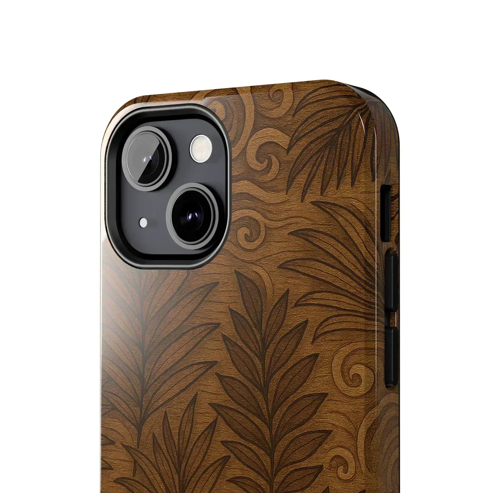 Wood Leaf Armor Phone Case for iPhone and Galaxy - KARARMDESIGN