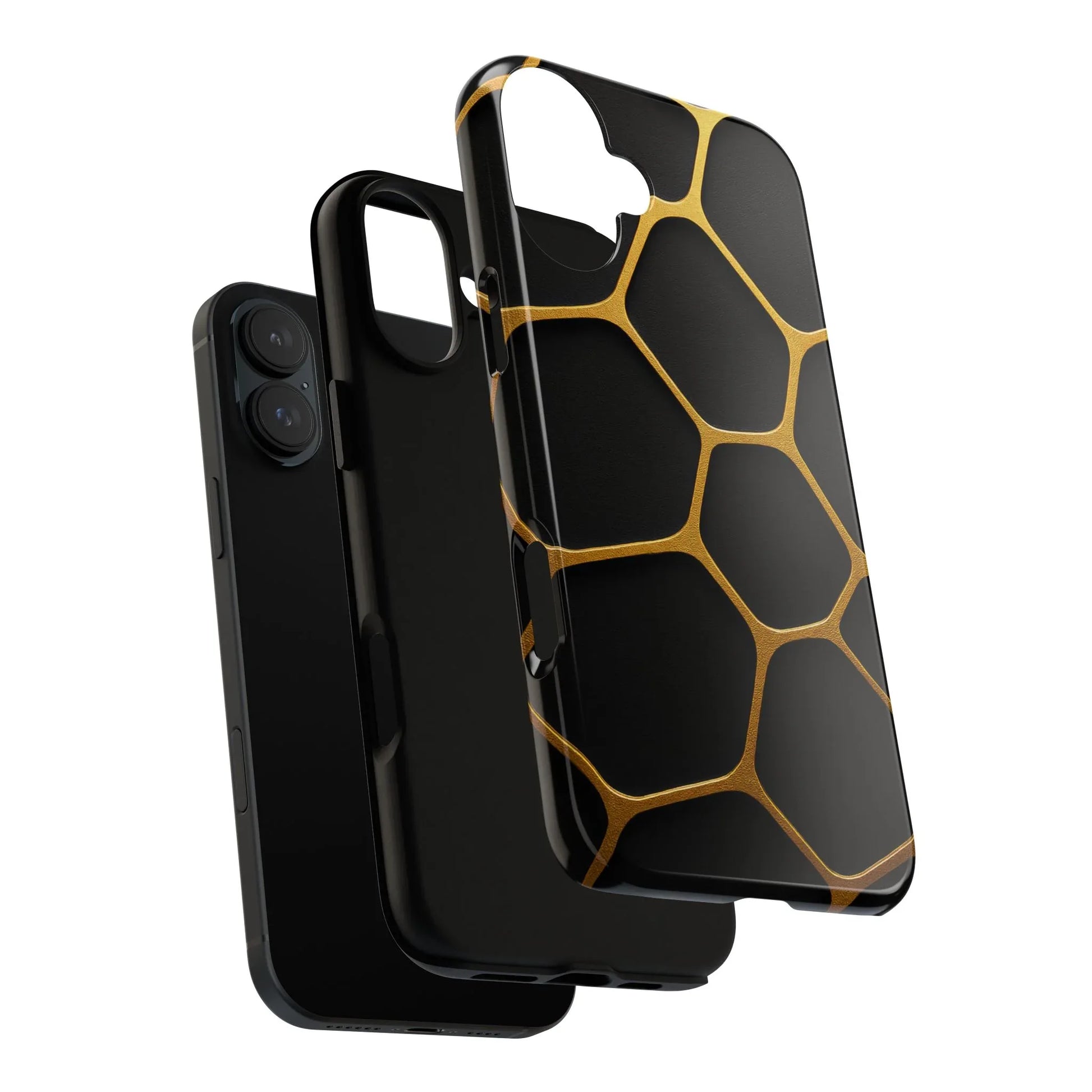 Golden Cellscape Phone Case for iPhone 8-17 and Galaxy S20-S25 - KARARMDESIGN