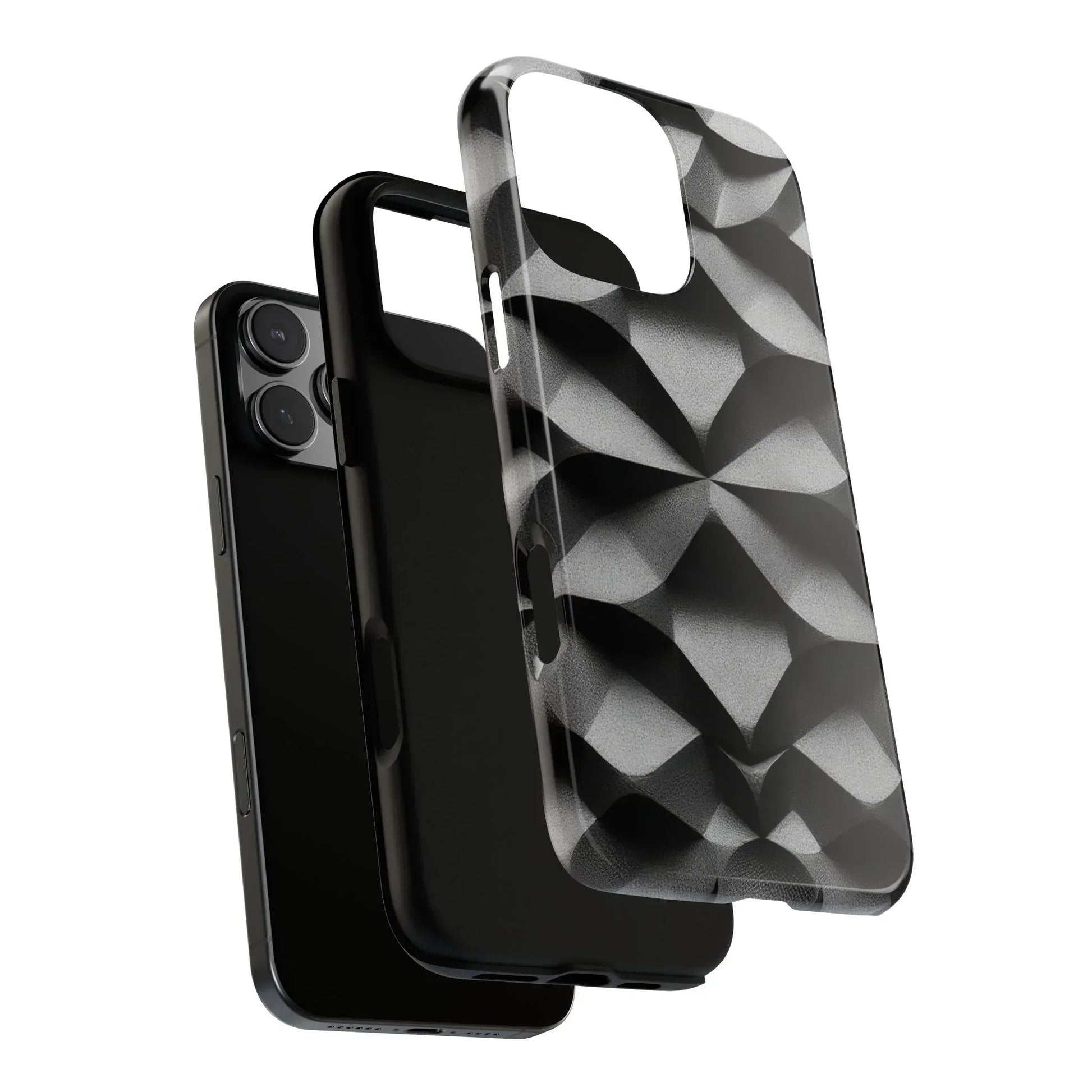 3D Geometric Phone Case for iPhone 8–17 - KARARMDESIGN