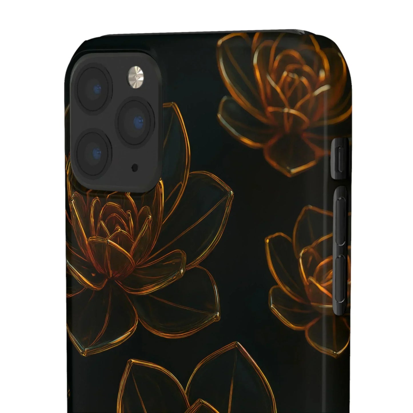 Glass Flower Phone Case for iPhone 7-16 and Galaxy S10-S24 Models