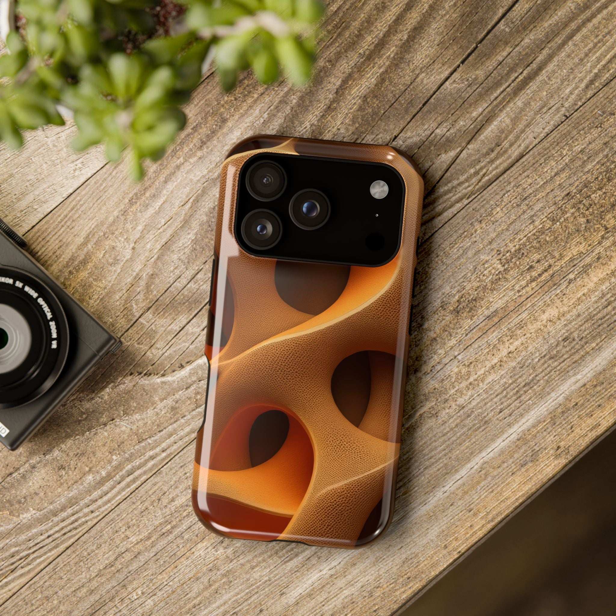 Amber Flow Phone Case for iPhone 11-17 and Samsung Galaxy S21-S26 Models