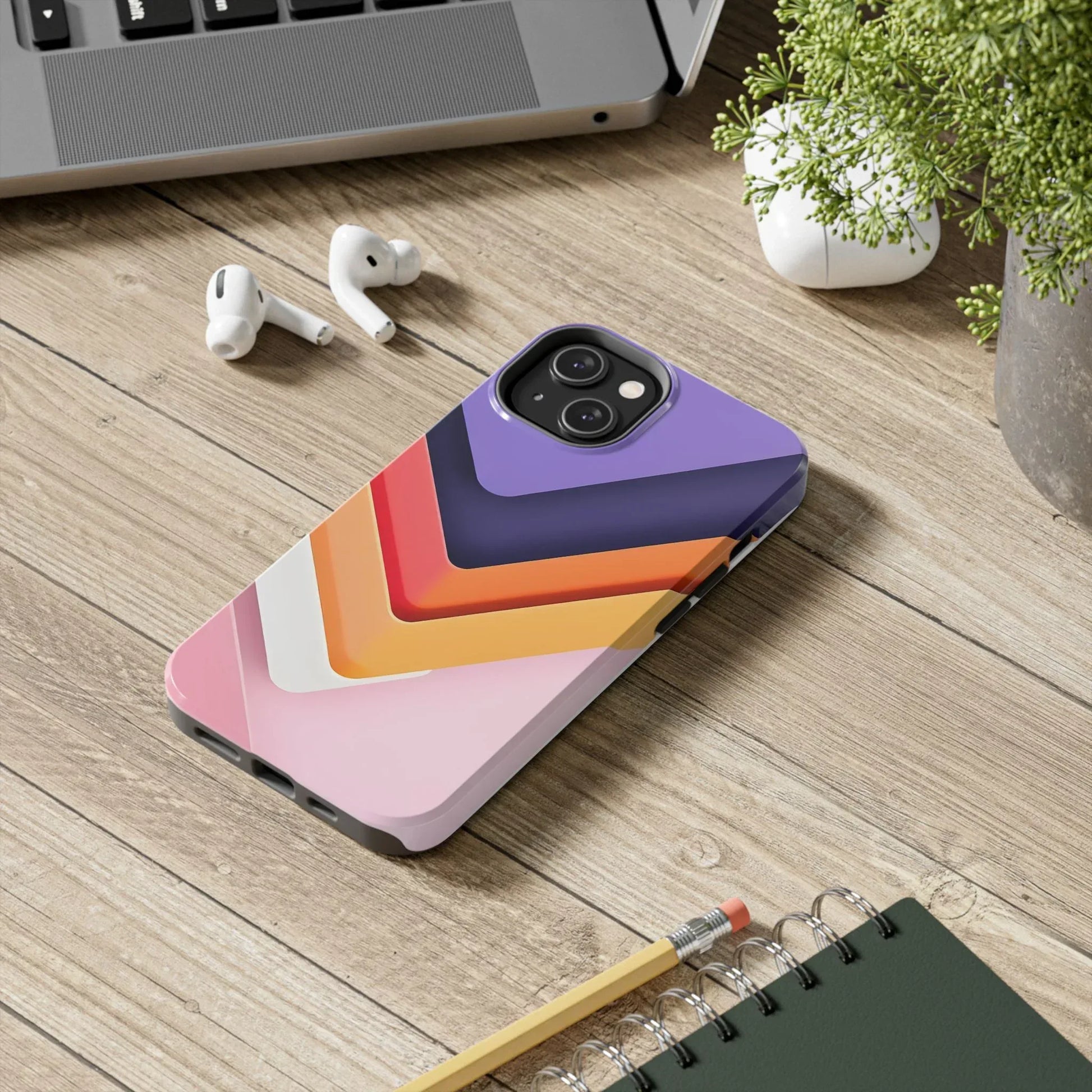 Vibrant Geometric Chevron Phone Case for iPhone and Galaxy - KARARMDESIGN