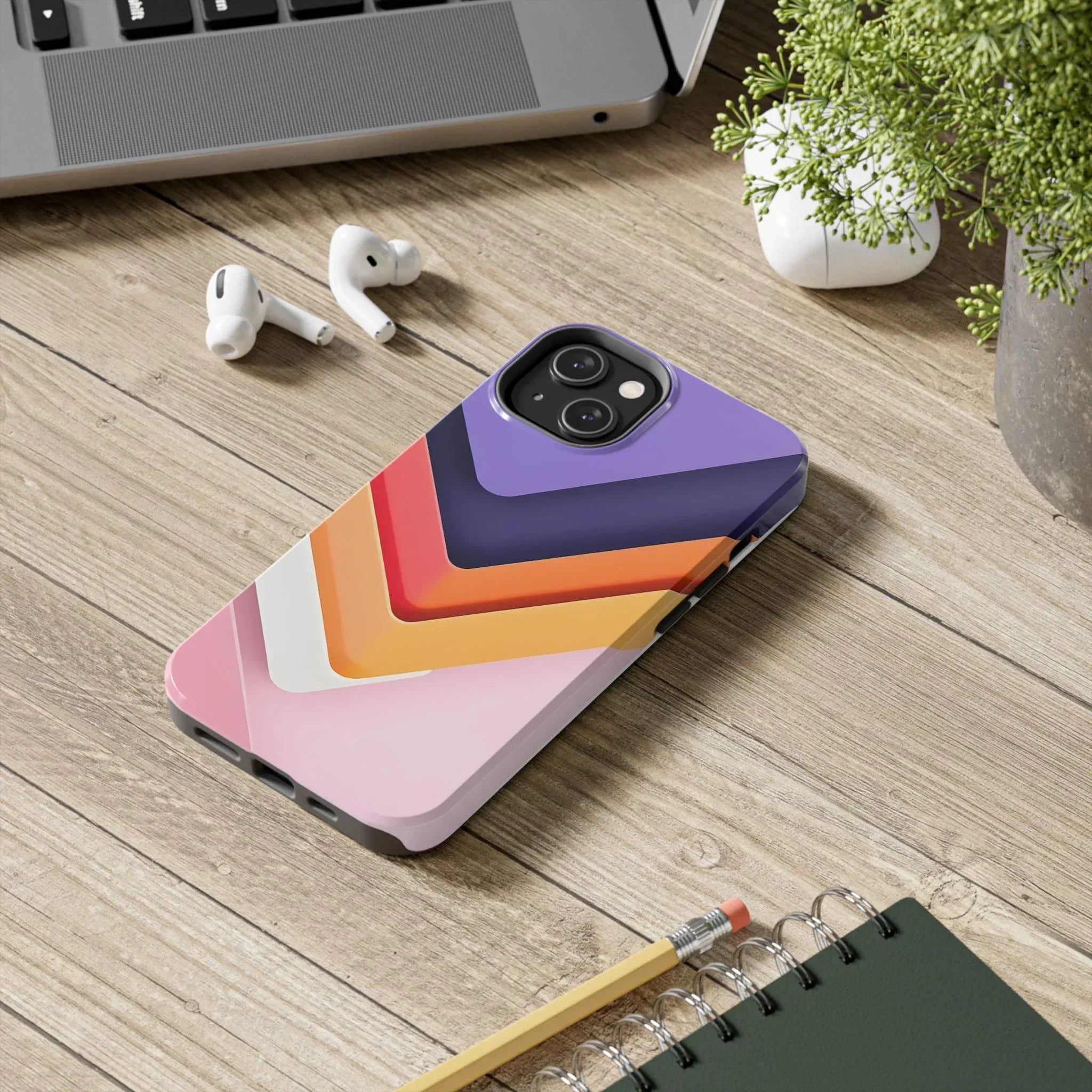 Vibrant Geometric Chevron Phone Case for iPhone and Galaxy - KARARMDESIGN
