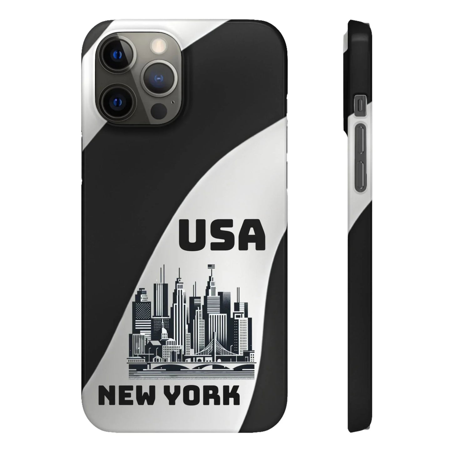 Monochrome New York City Skyline Phone Case for iPhone, Galaxy & Pixel - KarArmDesign