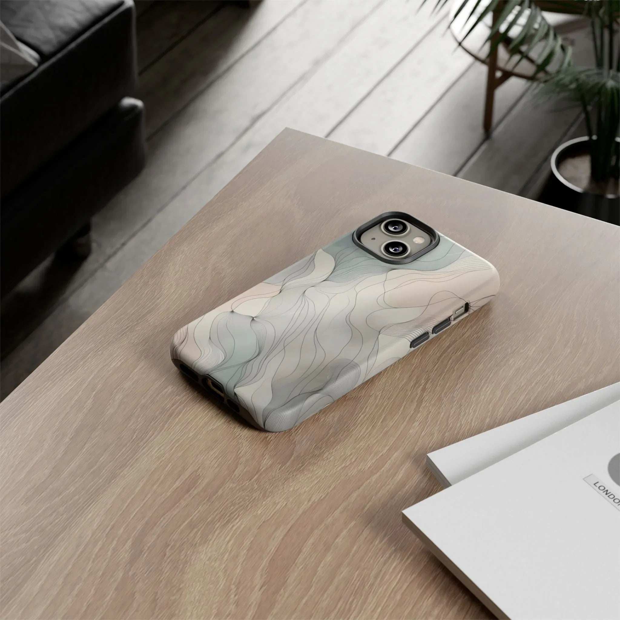 Pastel Wave Phone Case – Minimalist Design for iPhone & Pixel - KARARMDESIGN
