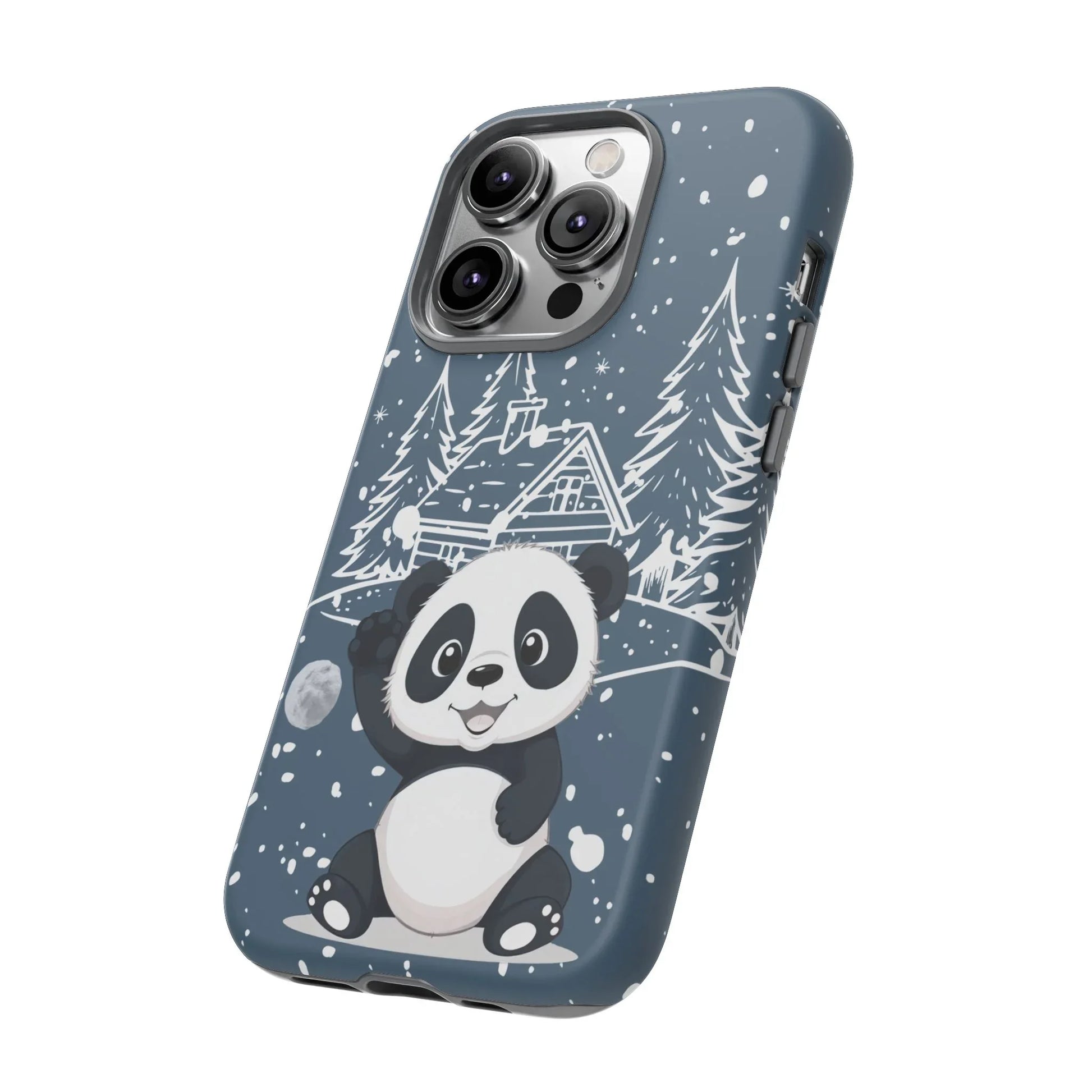 Cute Panda in a Winter Wonderland Phone Case for iPhone 8-17 - KARARMDESIGN