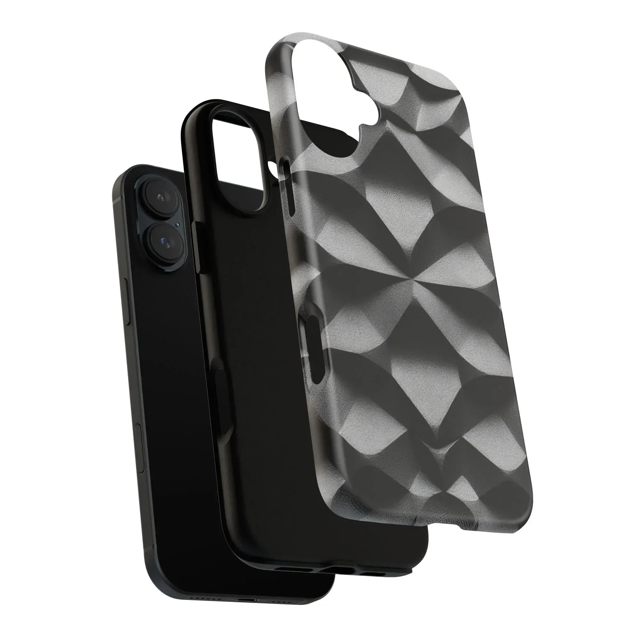 3D Geometric Phone Case for iPhone 8–17 - KARARMDESIGN