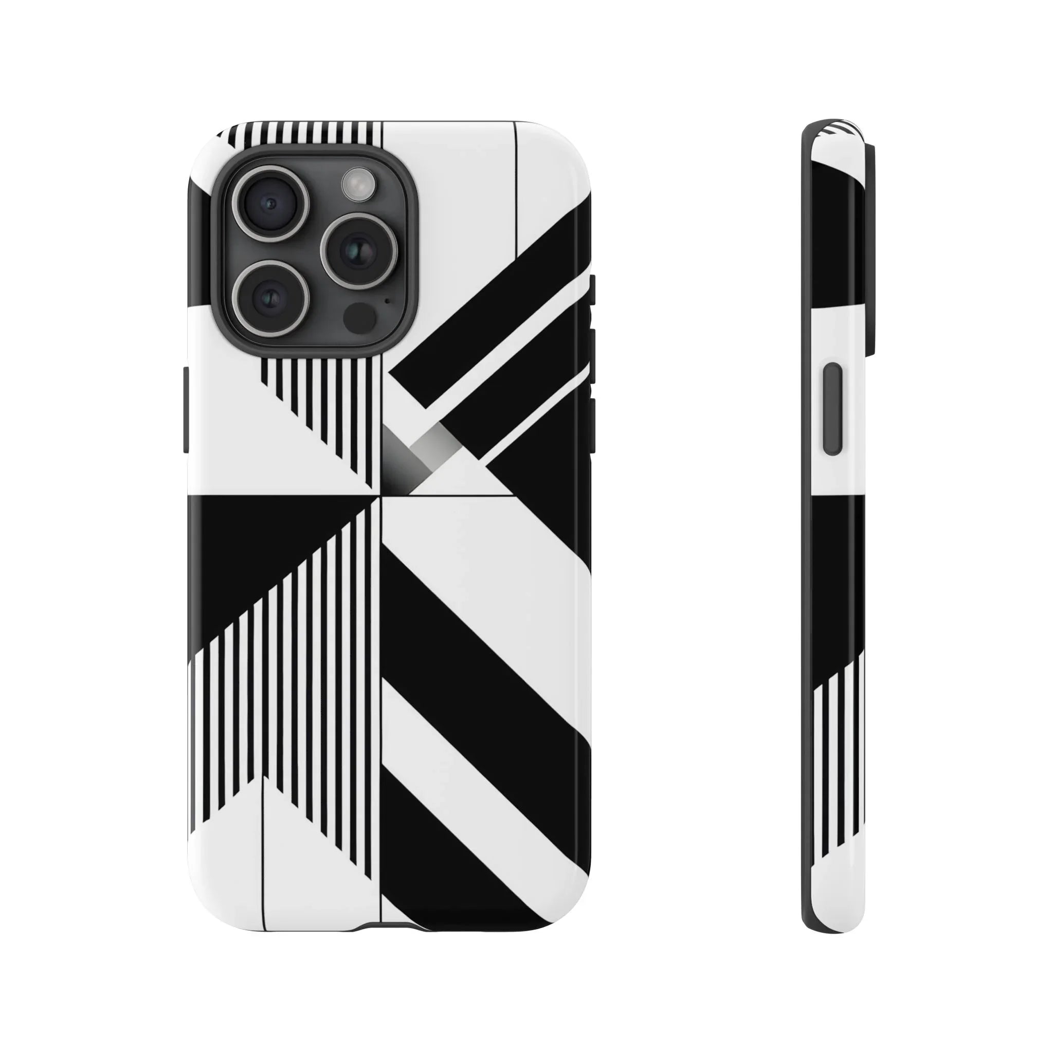 Monochrome Tough Phone Case for iPhone 11-16 and Galaxy S20–S25 - KARARMDESIGN