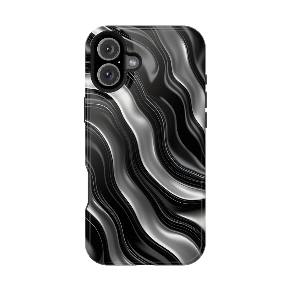 Wavy Illusion Marble Phone Case for iPhone 13-17