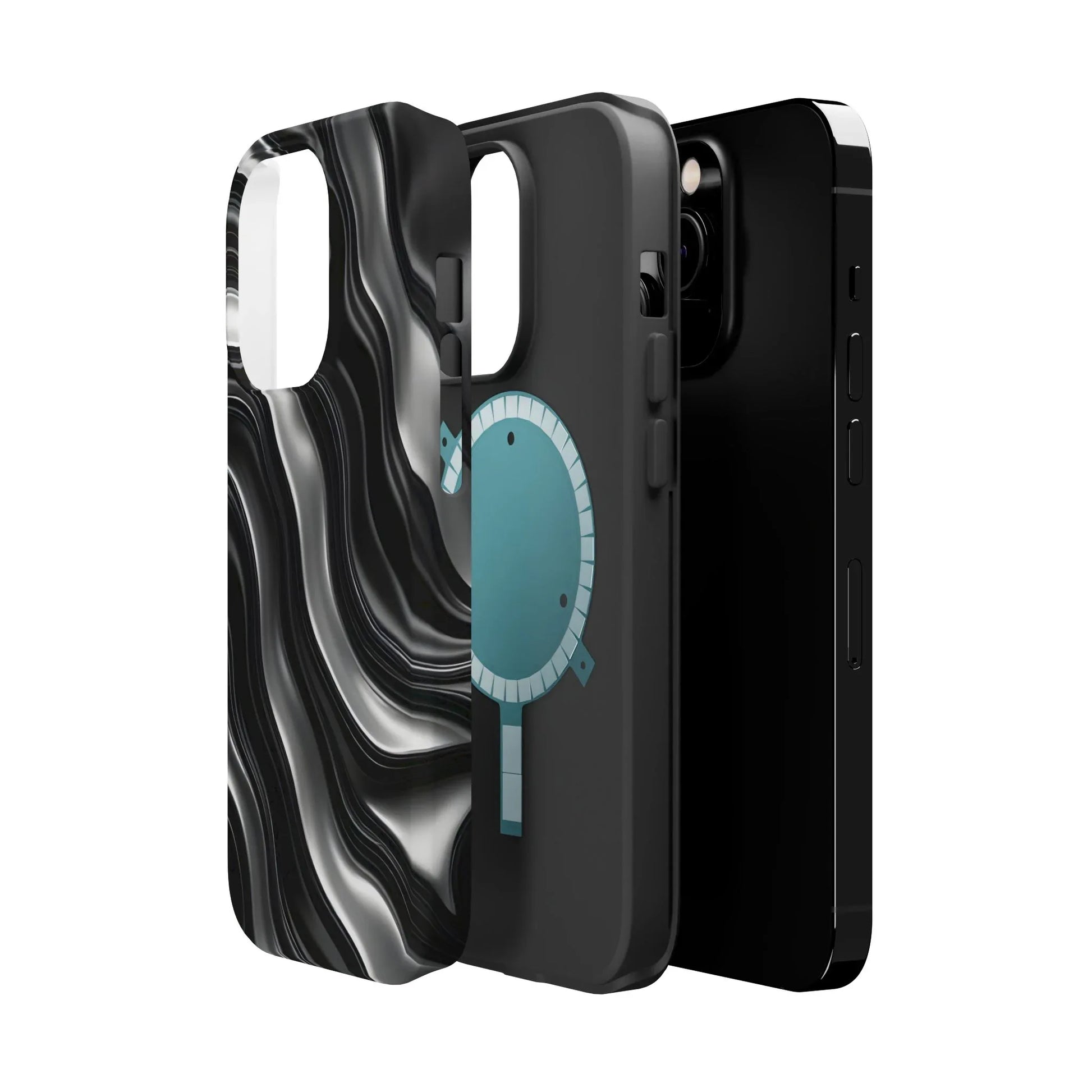 Wavy Illusion Marble Phone Case for iPhone 13-17 - KARARMDESIGN