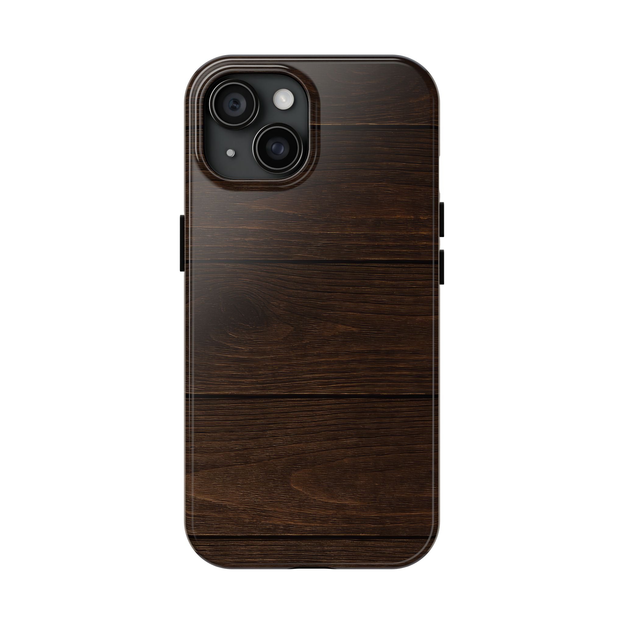 Dark Wood Grain Tough Case for iPhone & Samsung Galaxy