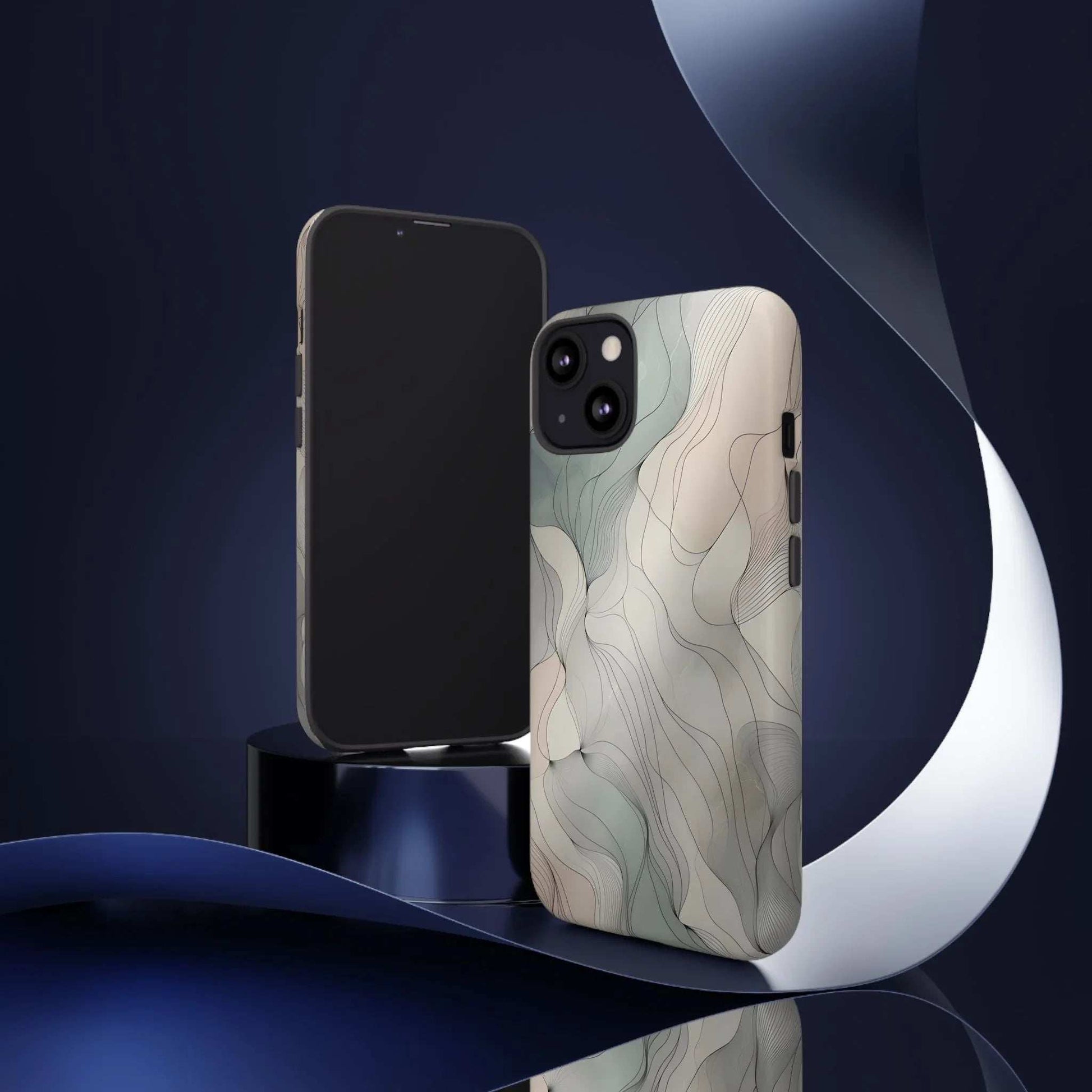 Pastel Wave Phone Case – Minimalist Design for iPhone & Pixel - KARARMDESIGN