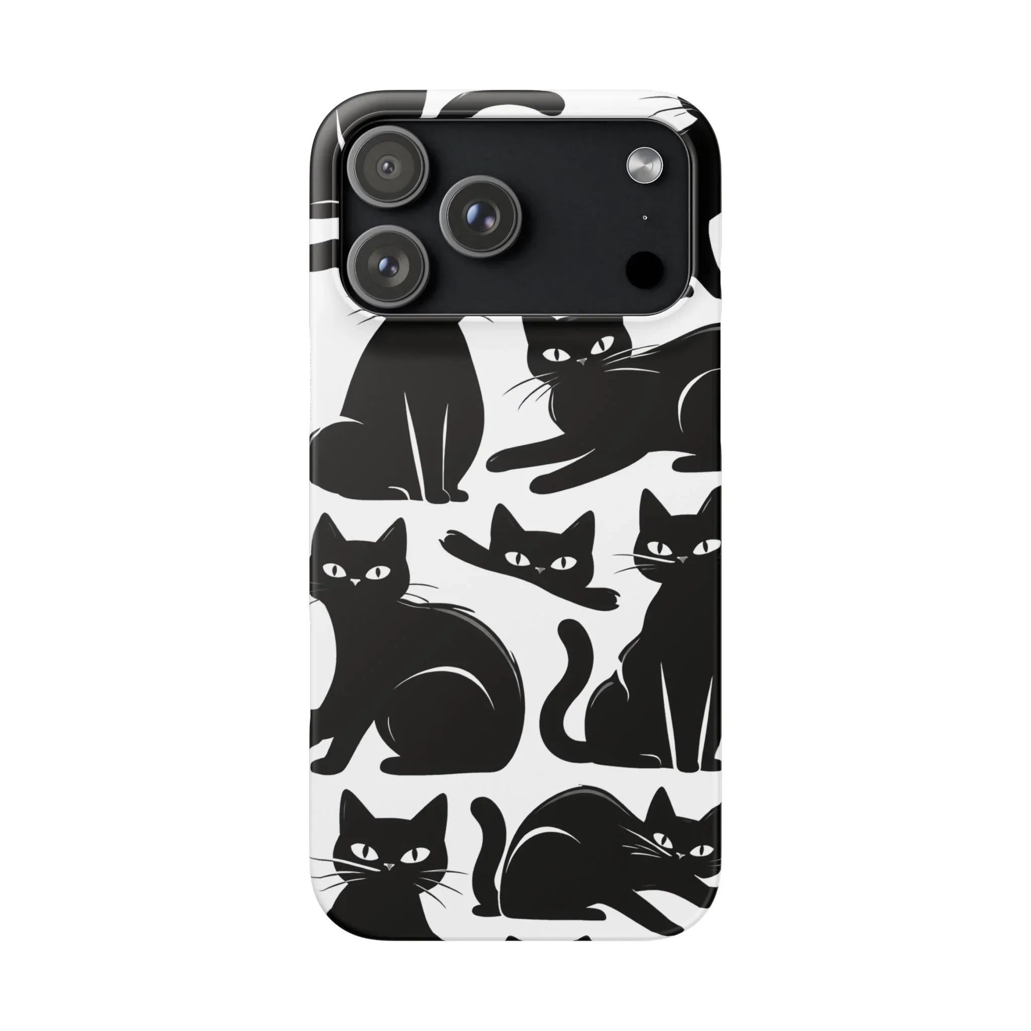 Black Cats Phone Case for iPhone 11-17 and Galaxy S20-S25 - KARARMDESIGN