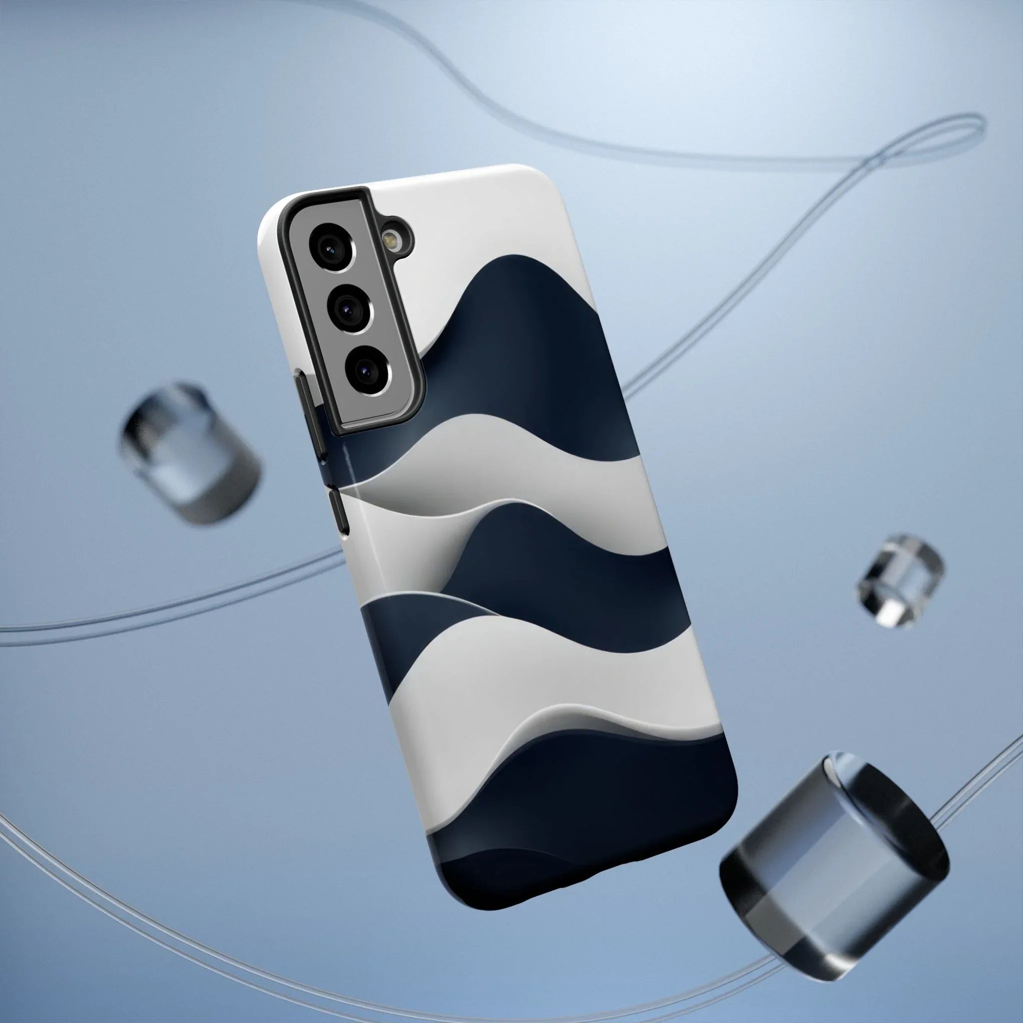 Ocean Flow Phone Case for iPhone 11-17 and Galaxy S21-S22 - KARARMDESIGN