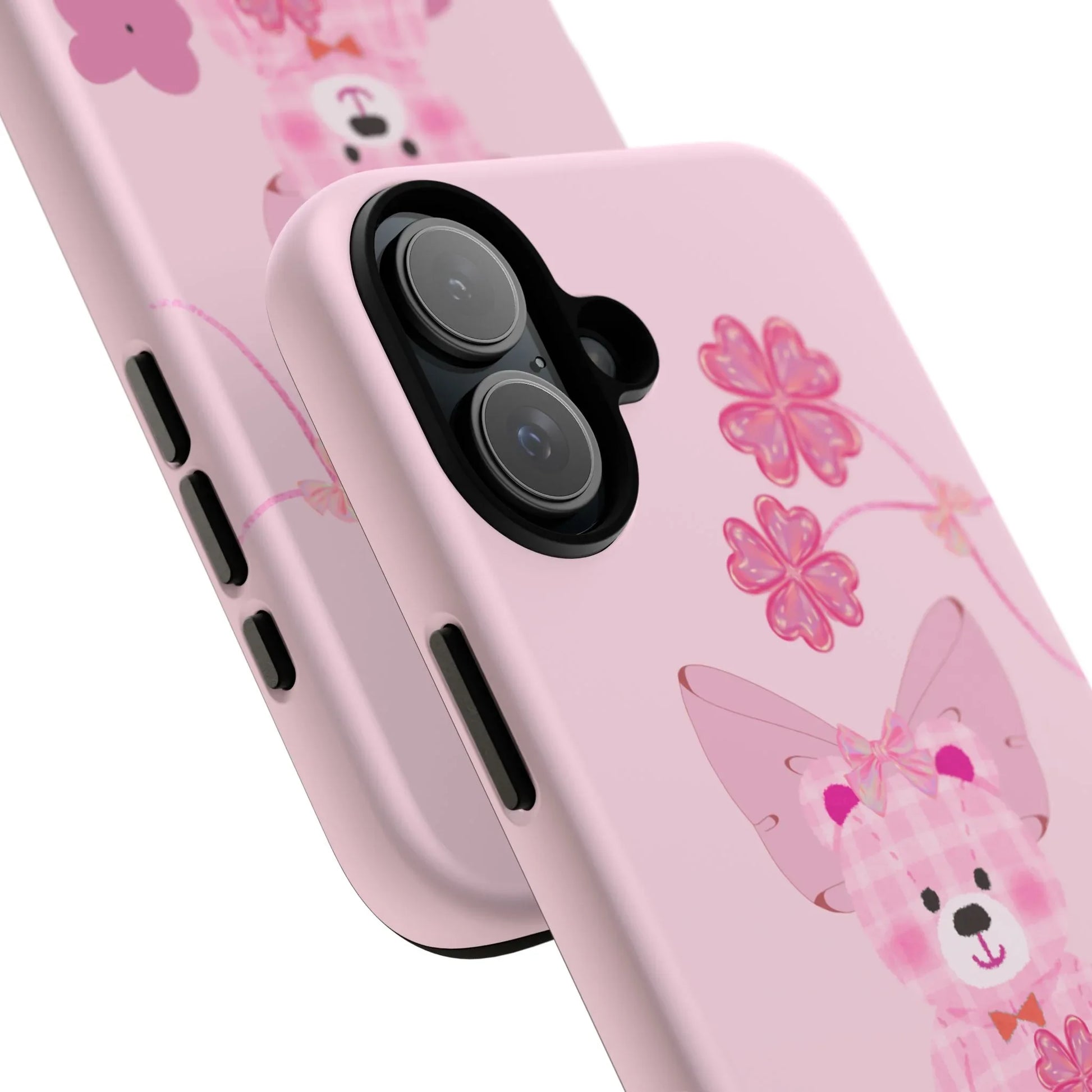 Pink Teddy Bear Phone Cases for iPhone, Pixel and Galaxy - KARARMDESIGN