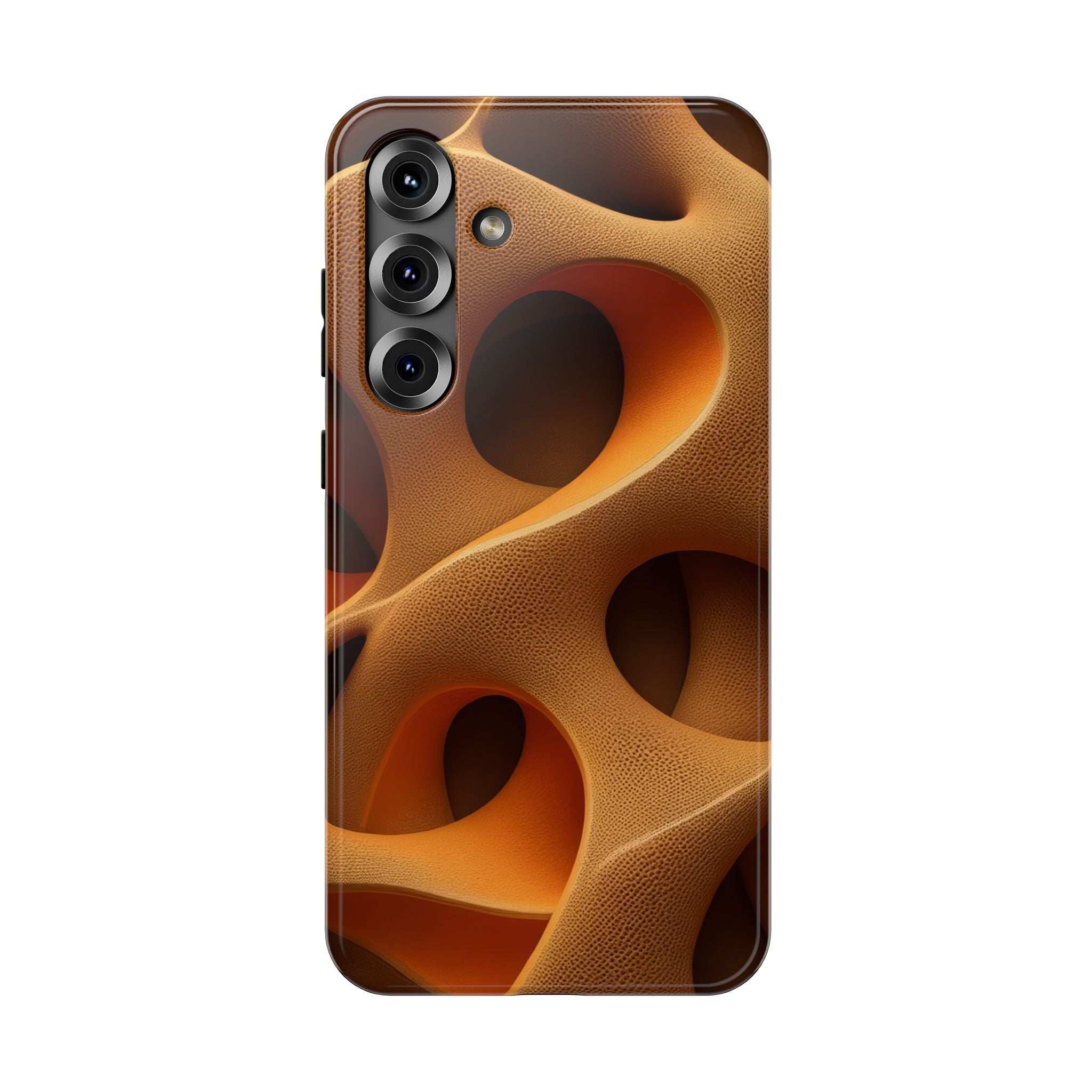 Amber Flow Phone Case for iPhone 11-17 and Samsung Galaxy S21-S26 Models
