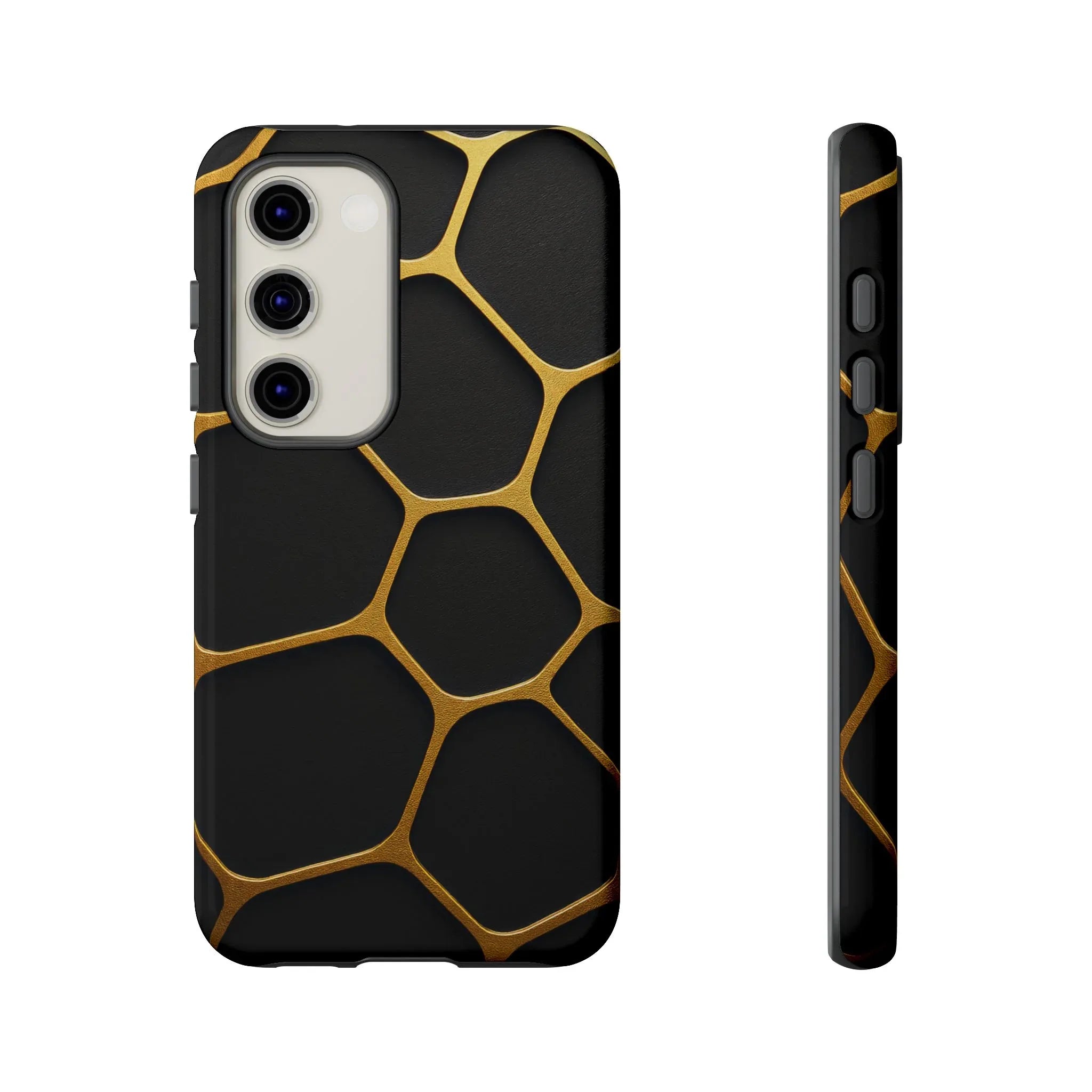 Golden Cellscape Phone Case for iPhone 8-17 and Galaxy S20-S25 - KARARMDESIGN