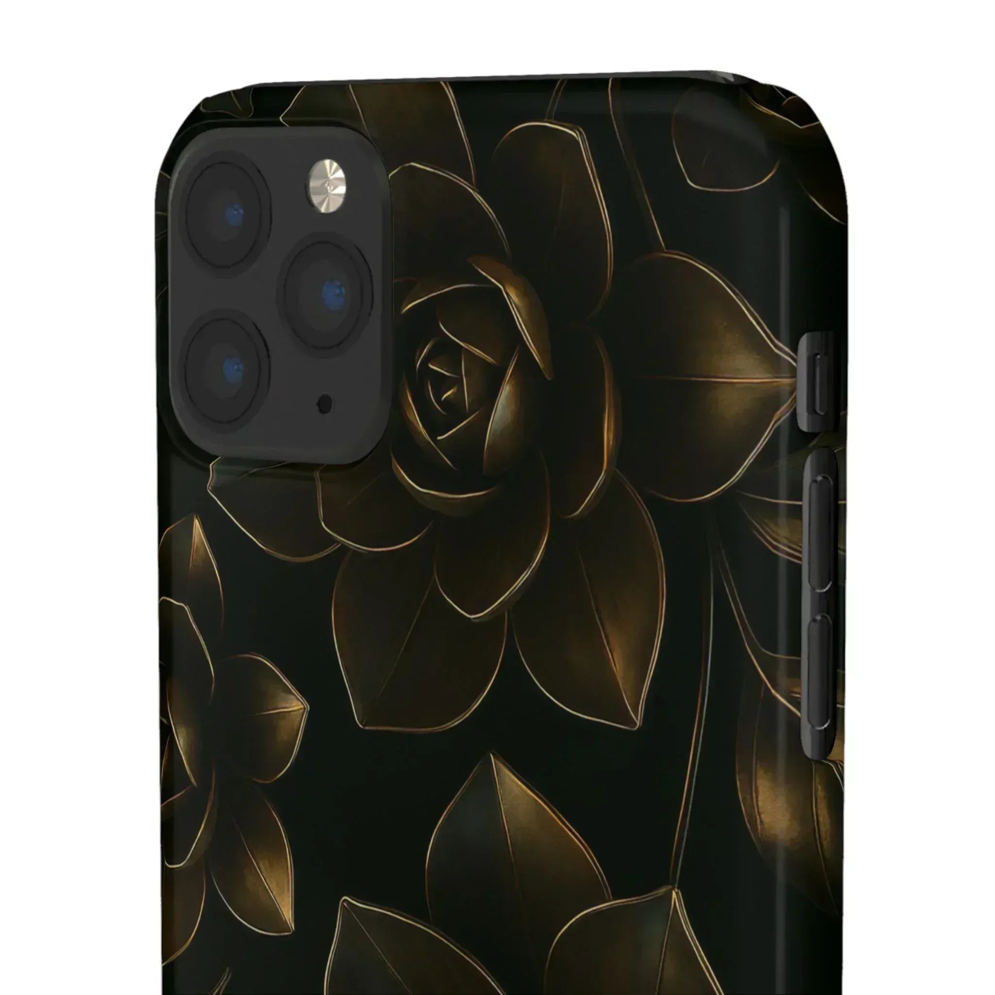 Metal Flower Phone Case for iPhone 8-16 and Galaxy S20-S24 - KARARMDESIGN